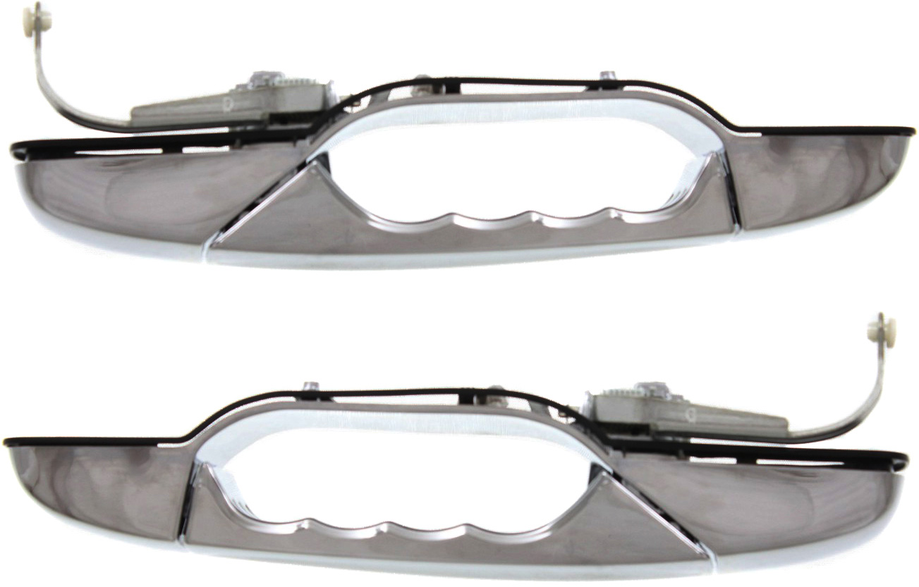 AM SILVERADO SIERRA 1500-07-13-2500 HD 3500 HD 07-14 REAR DOOR HANDLE RH AND LH Outside Chrme w Slash Desgn Hndle Fits 2007 Non Classic SKU SET REPG491309 OEM Performance