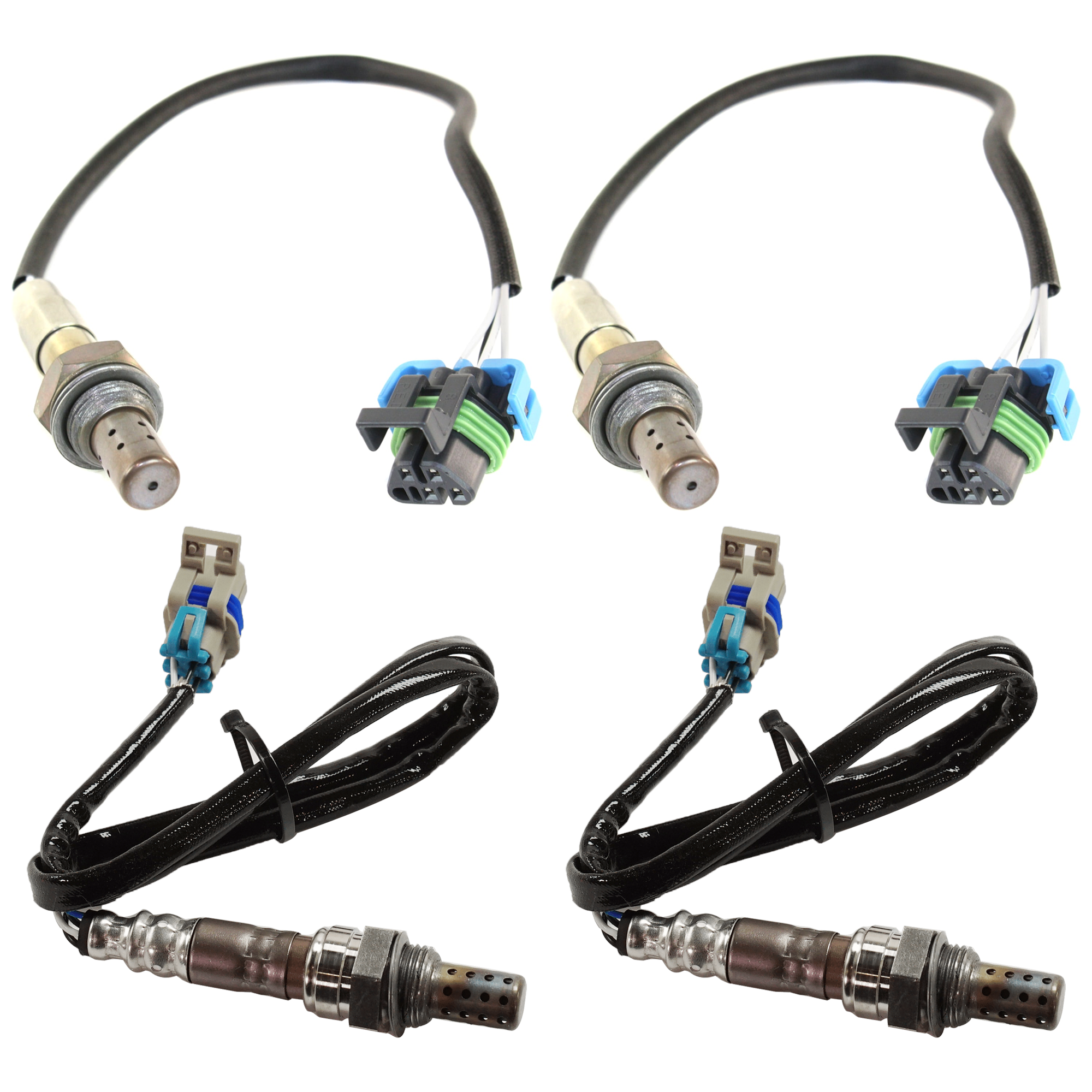 AM SILVERADO 2500 HD 08-10 OXYGEN SENSOR 4 Wire Heated Before and After Catalytic Converter Set of 4 SKU SET REPG960905-4