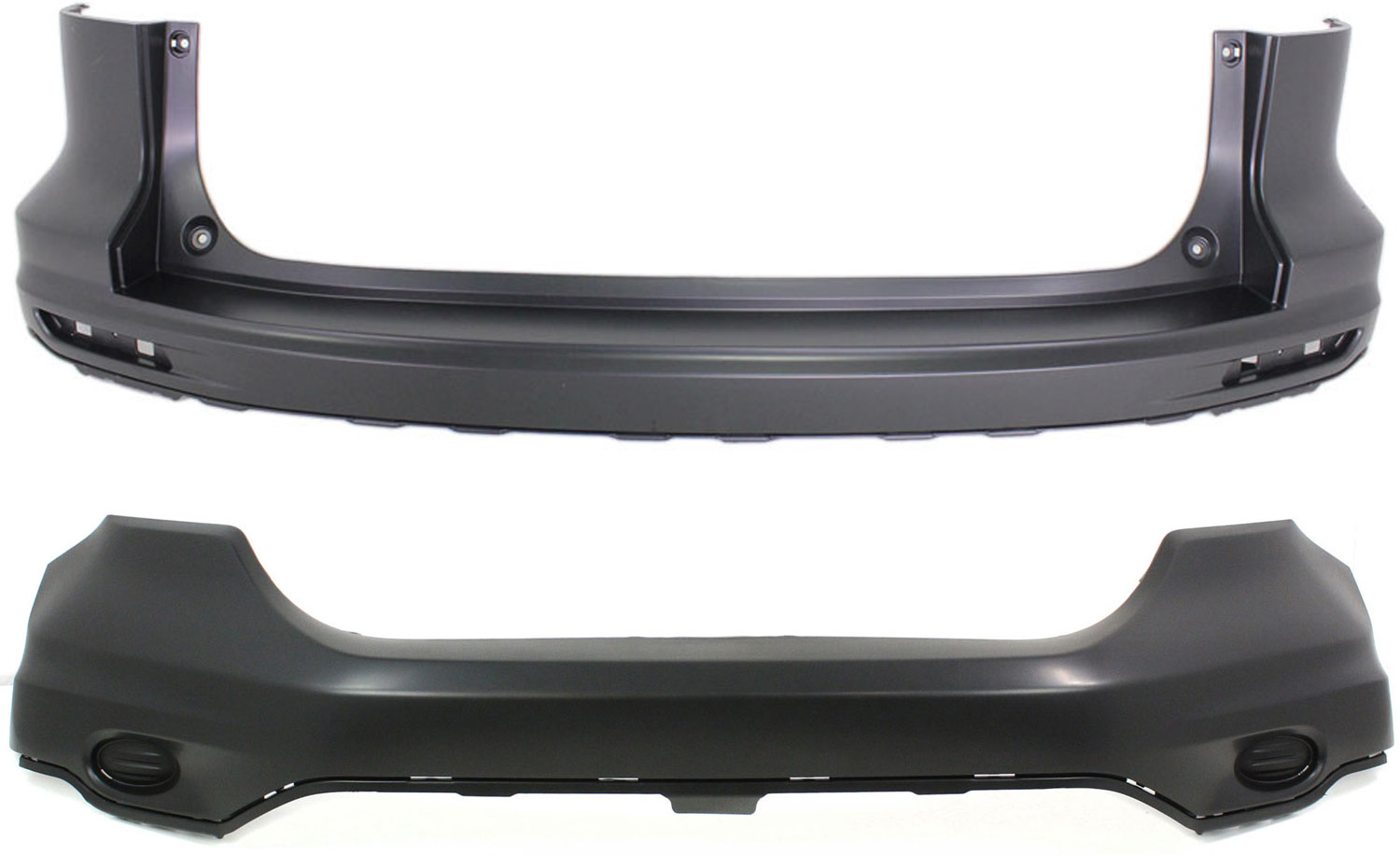 AM CR V 10-11 FRONT AND REAR BUMPER COVER Upper Primed SKU SET REPH010313P 2 Partslink HO1000270 HO1100263 OEM 04711SWAA80ZZ 04715SWAA80ZZ
