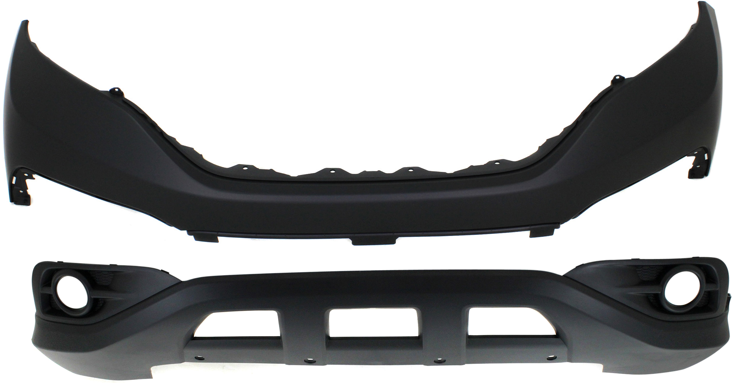 AM CR V 12-14 FRONT BUMPER COVER Upper and Lower Exc. LX Model CAPA SKU SET REPH010367Q 2 Partslink HO1014100C HO1015107C OEM 04711T0AA90ZZ 04712T0AA90