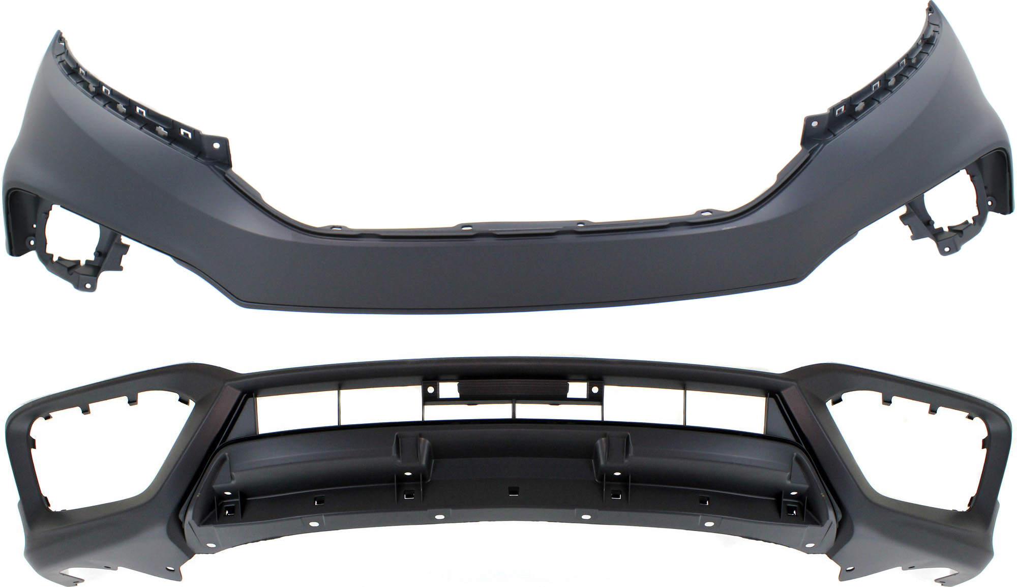 AM CROSSTOUR 13-15 FRONT BUMPER COVER Upper and Lower Primed SKU SET REPH010380P 2 Partslink HO1014101 HO1015109 OEM 04711TP6A80ZZ 04712TP6A90