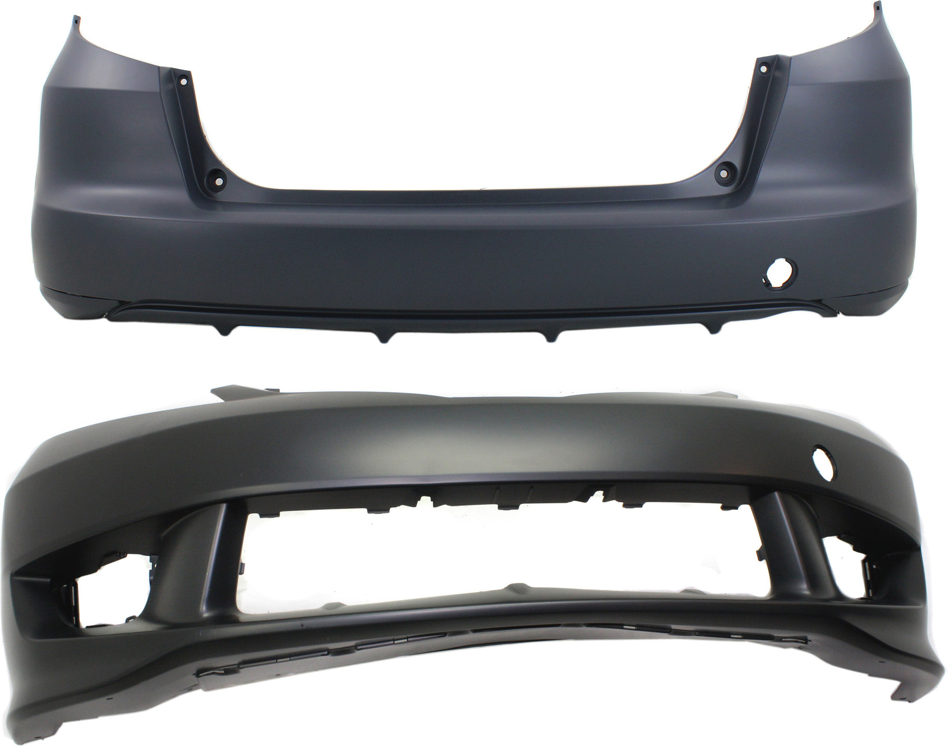 AM FIT 09-11 FRONT AND REAR BUMPER COVER Primed Sport Model SKU SET REPH010391P 2 Partslink HO1000264 HO1100255 OEM 04711TK6A90ZZ 04715TK6A91ZZ