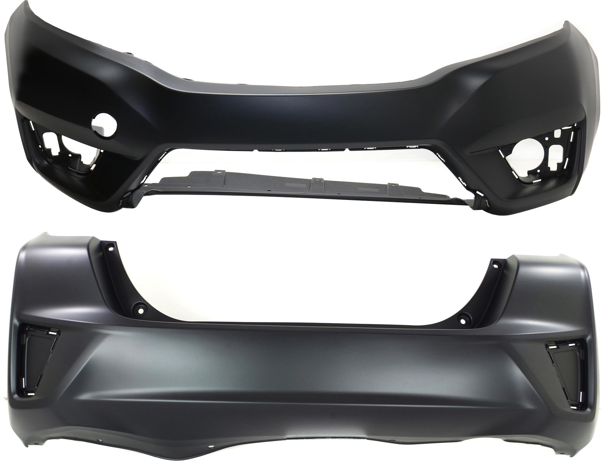 AM FIT 15-17 FRONT AND REAR BUMPER COVER Primed Mexico Built SKU SET REPH010398P 2 Partslink HO1000297 HO1100287 OEM 04711T5RA00ZZ 04715T5RA00ZZ