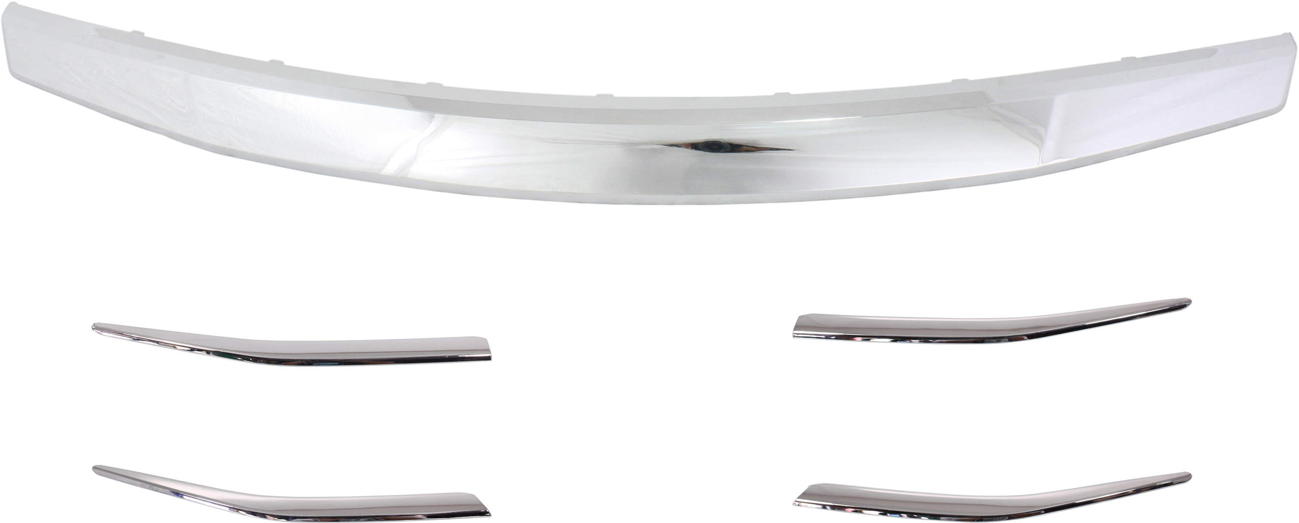AM ACCORD 11-12 GRILLE MOLDING Set of 5 RH and LH Upper Lower and Center Chrome Sedan SKU SET REPH070902-5 Partslink HO1210132 HO1213106 HO1212106 HO1215101 HO1214101 OEM 71125TA0A11-71122TA0A11-71127T