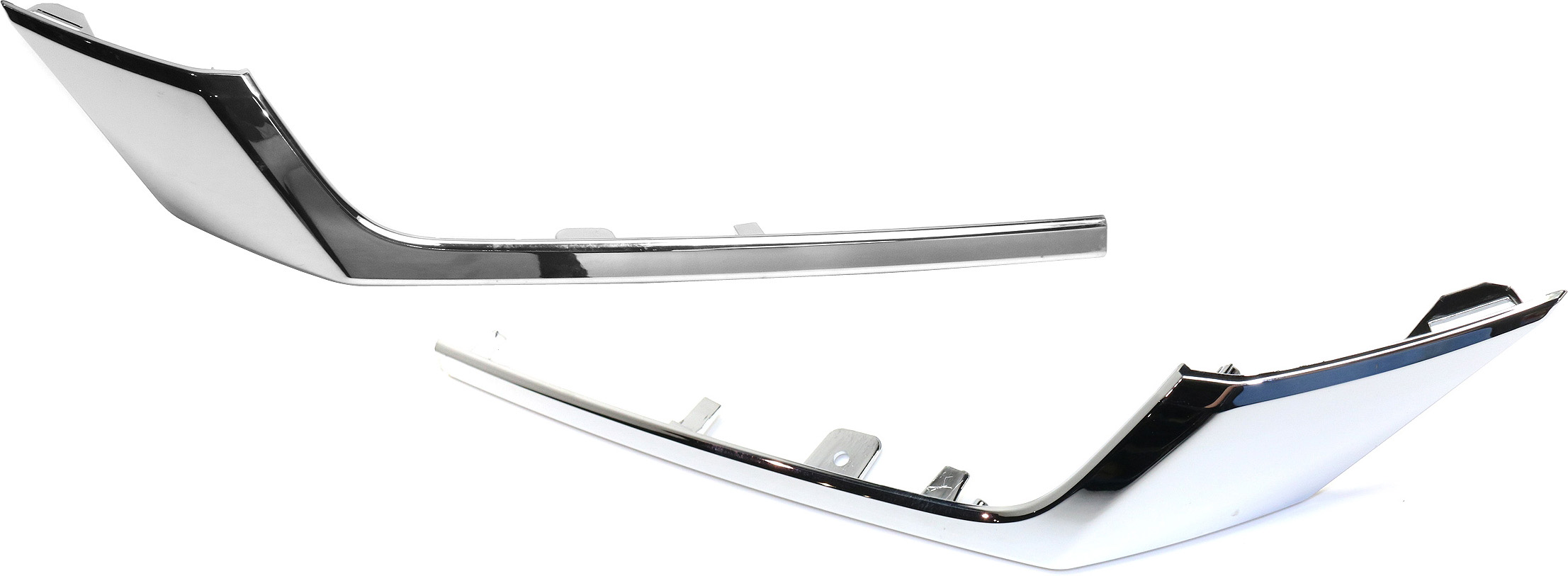 AM CR V 10-11 GRILLE MOLDING RH and LH Center Upper Chrome USA Mexico Built SKU SET REPH071127 Partslink HO1213114 HO1212114 OEM 71125SXSA01-71175SXSA01