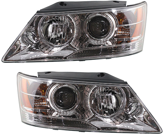 AM SONATA 09-10 HEAD LAMP RH AND LH Assembly Halogen SKU SET REPH100105 Partslink HY2502148 HY2503148 OEM 921010A500-921020A500