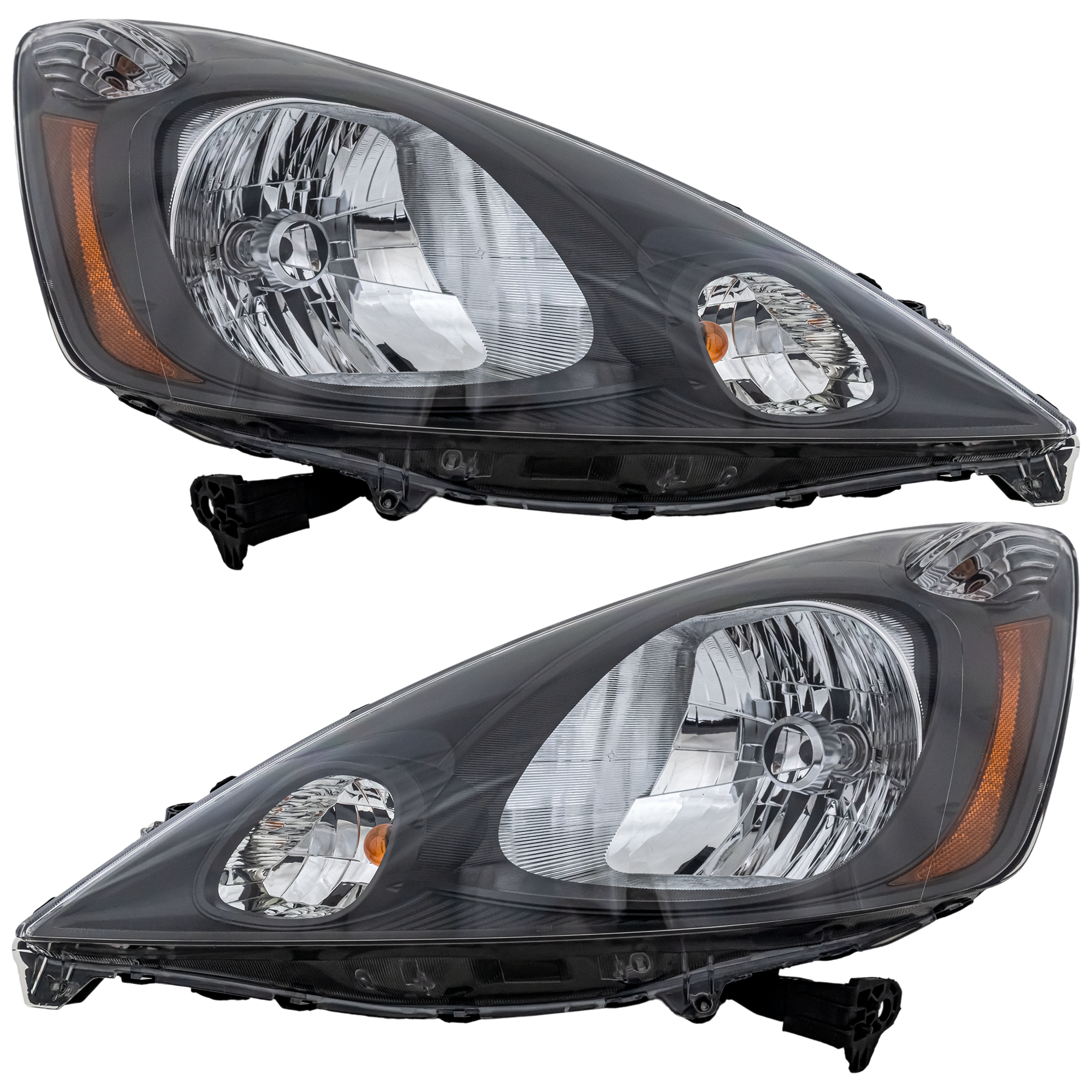 AM FIT 09-14 HEAD LAMP RH AND LH Assembly Halogen Dark Gray Interior Base DX LX Models CAPA SKU SET REPH100111Q Partslink HO2502138C HO2503138C OEM 33150TK6A01-33100TK6A01