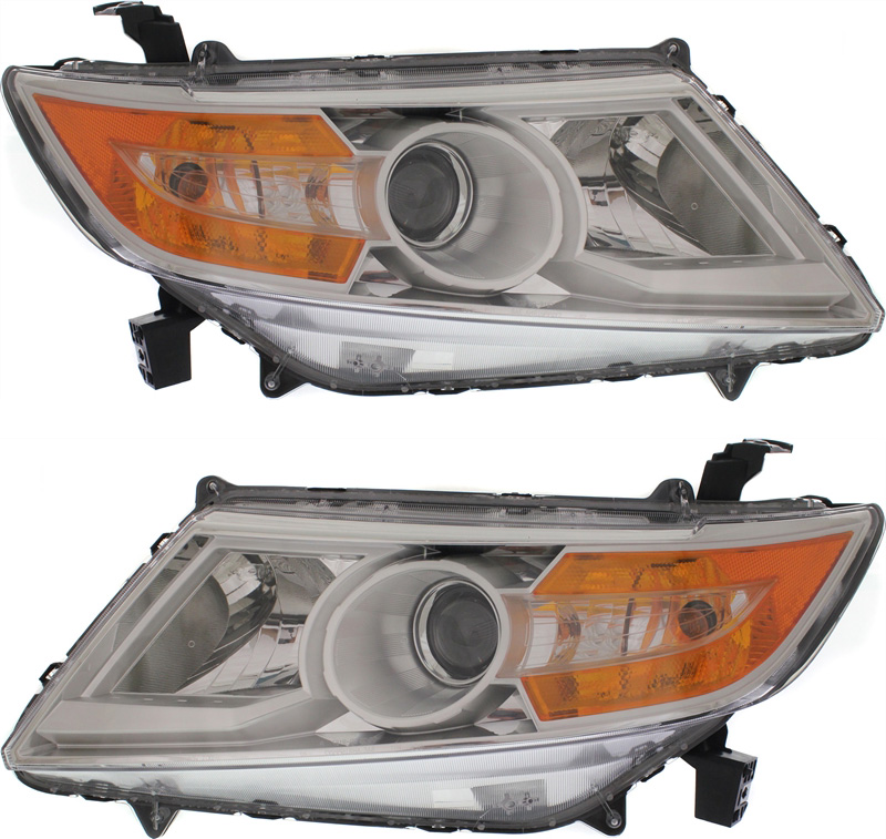 AM ODYSSEY 11-13 HEAD LAMP RH AND LH Lens and Housing HID Xenon w o HID Kits SKU SET REPH100147 Partslink HO2503143 HO2502143 OEM 33101TK8A11-33151TK8A11
