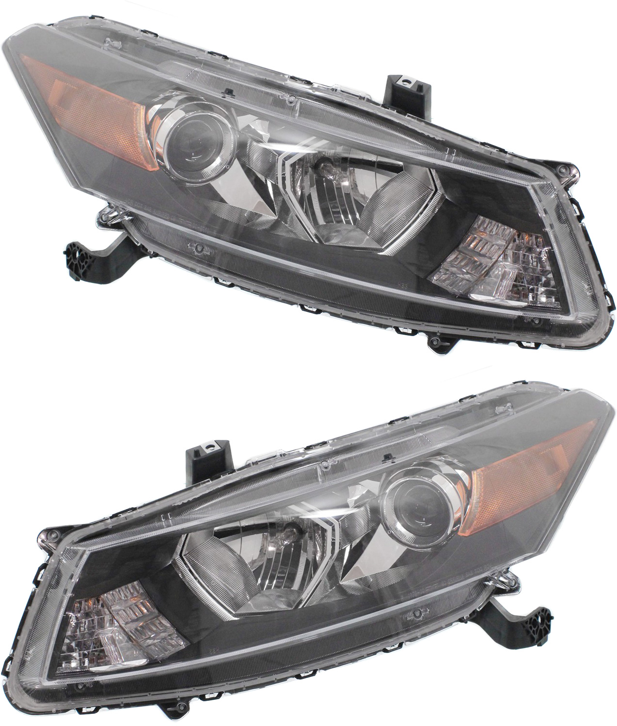 AM ACCORD 08-12 HEAD LAMP RH AND LH Assembly Halogen Raised Contour Turn Signal Coupe SKU SET REPH100307 Partslink HO2503141 HO2503135 HO2502141 HO2502135 OEM 33100TE0A11-33100TE0A01-33150T