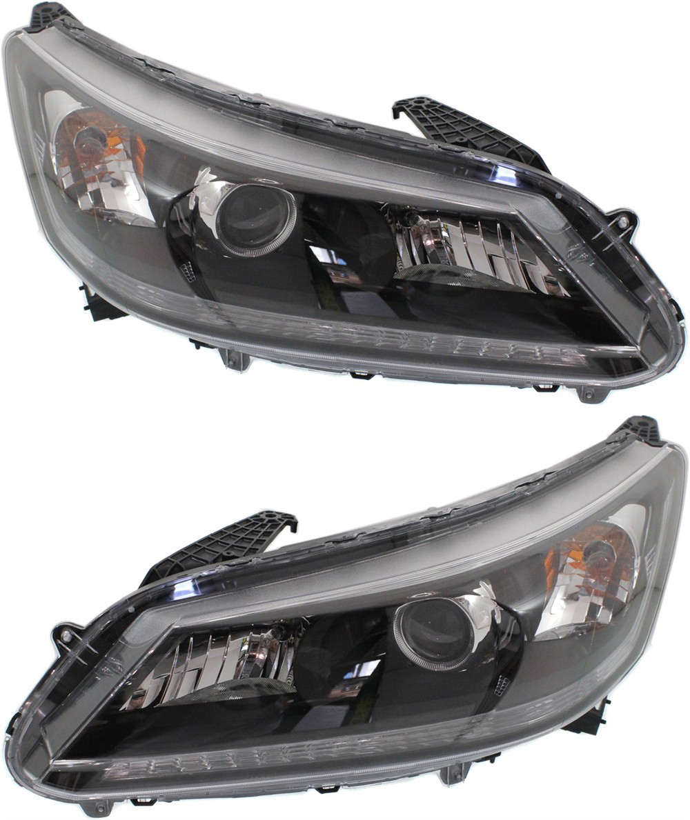 AM ACCORD 13-15 HEAD LAMP RH AND LH Assembly Halogen 4 Cyl EX EX L LX Sport Models Sedan CAPA SKU SET REPH100321Q Partslink HO2503151C HO2502151C OEM 33100T2AA01-33150T2AA01