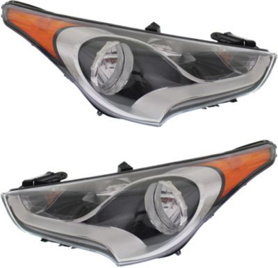 AM VELOSTER 12-17 HEAD LAMP RH AND LH Assembly Halogen Standard Type Non Turbo SKU SET REPH100335 Partslink HY2503168 HY2502168 OEM 921022V000-921012V000
