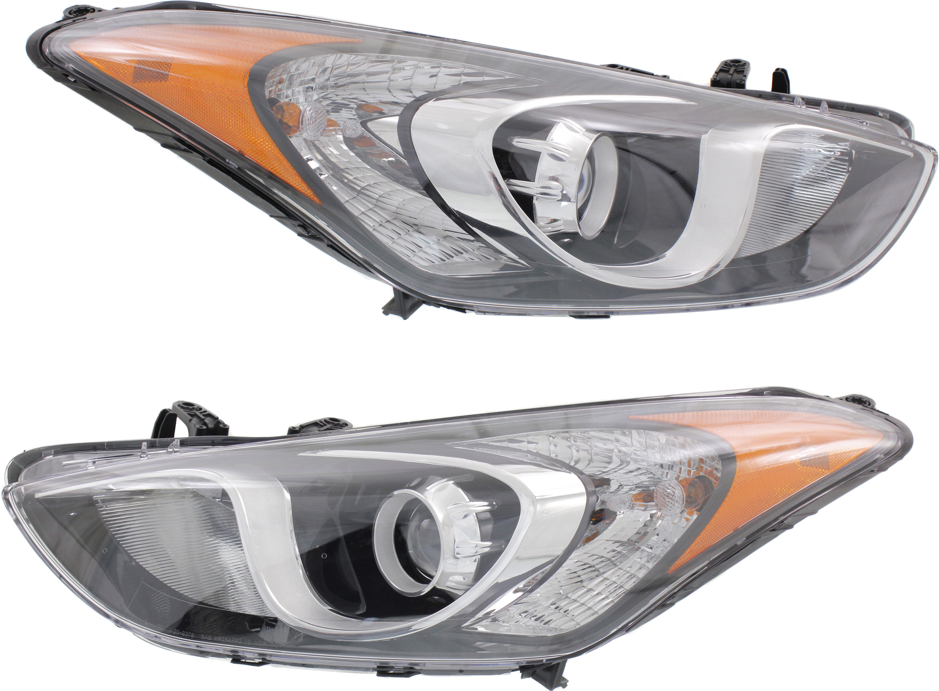 AM ELANTRA GT 13-17 HEAD LAMP RH AND LH Assembly Halogen CAPA SKU SET REPH100339Q Partslink HY2503173C HY2502173C OEM 92102A5050-92101A5050