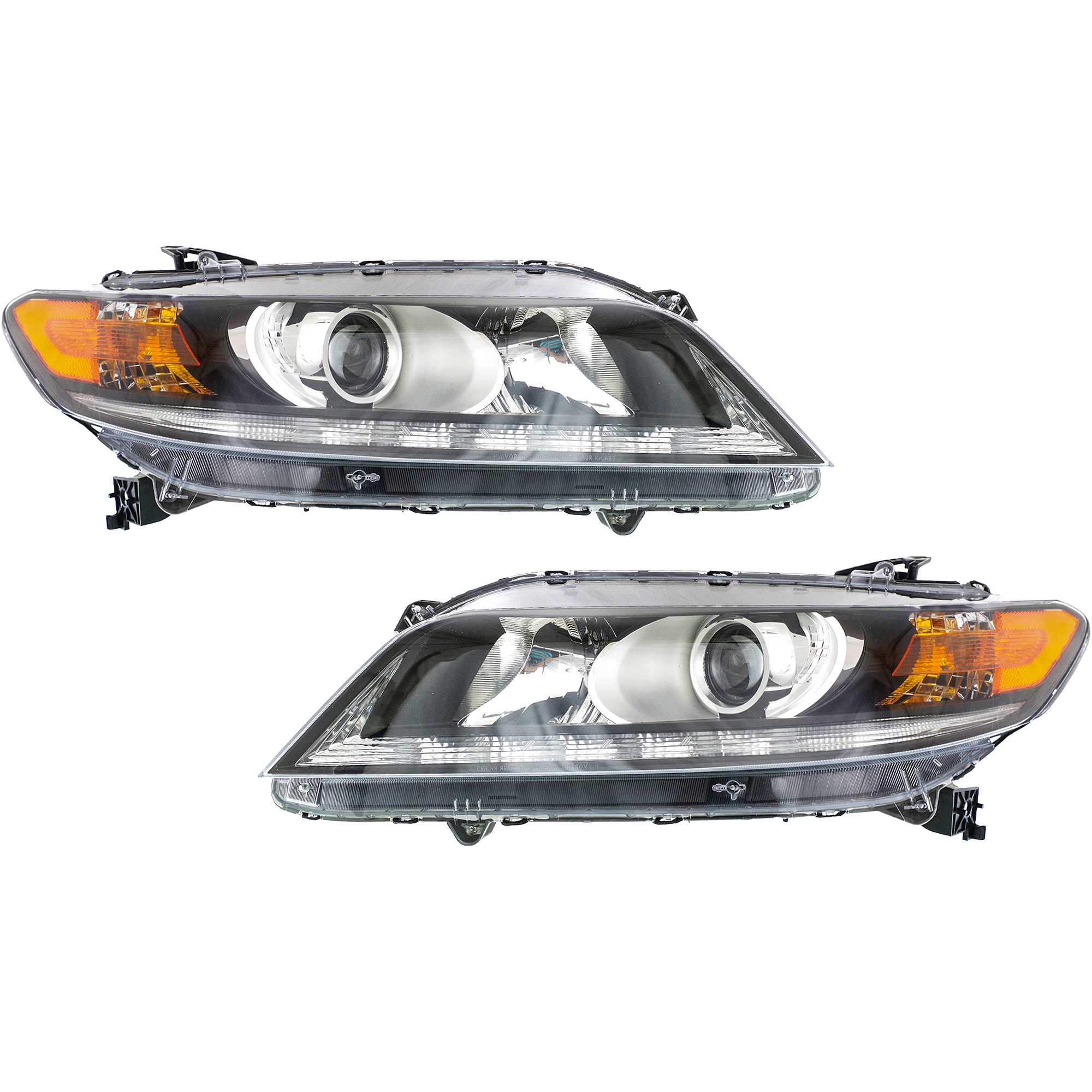 AM ACCORD 13-15 HEAD LAMP RH AND LH Assembly Halogen 6 Cyl Coupe CAPA SKU SET REPH100361Q Partslink HO2502153C HO2503153C OEM 33100T3LA01-33150T3LA01