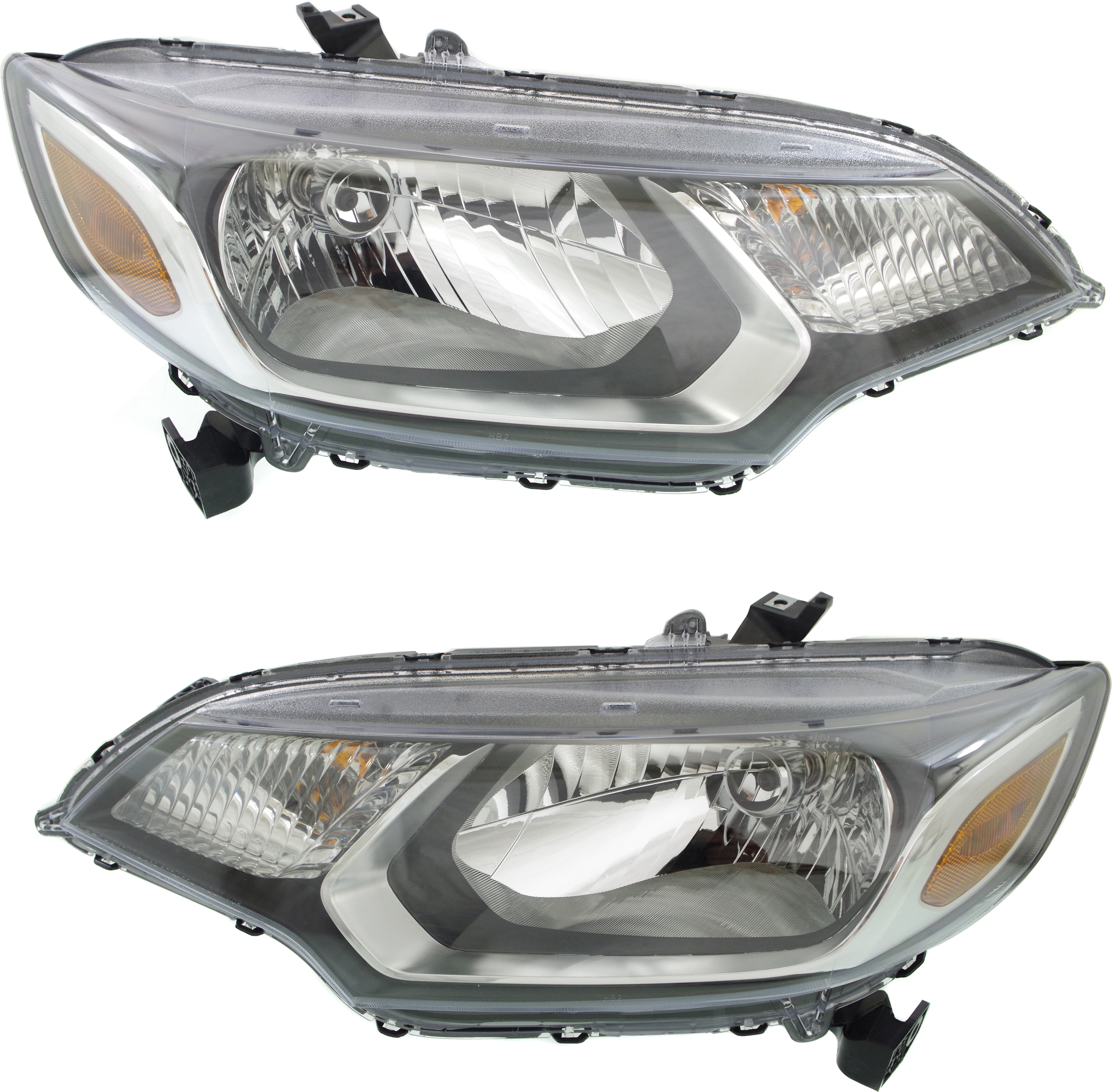 AM FIT 15-17 HEAD LAMP RH AND LH Assembly Halogen Mexico Built CAPA SKU SET REPH100363Q Partslink HO2503160C HO2502160C OEM 33100T5AA01-33150T5AA01