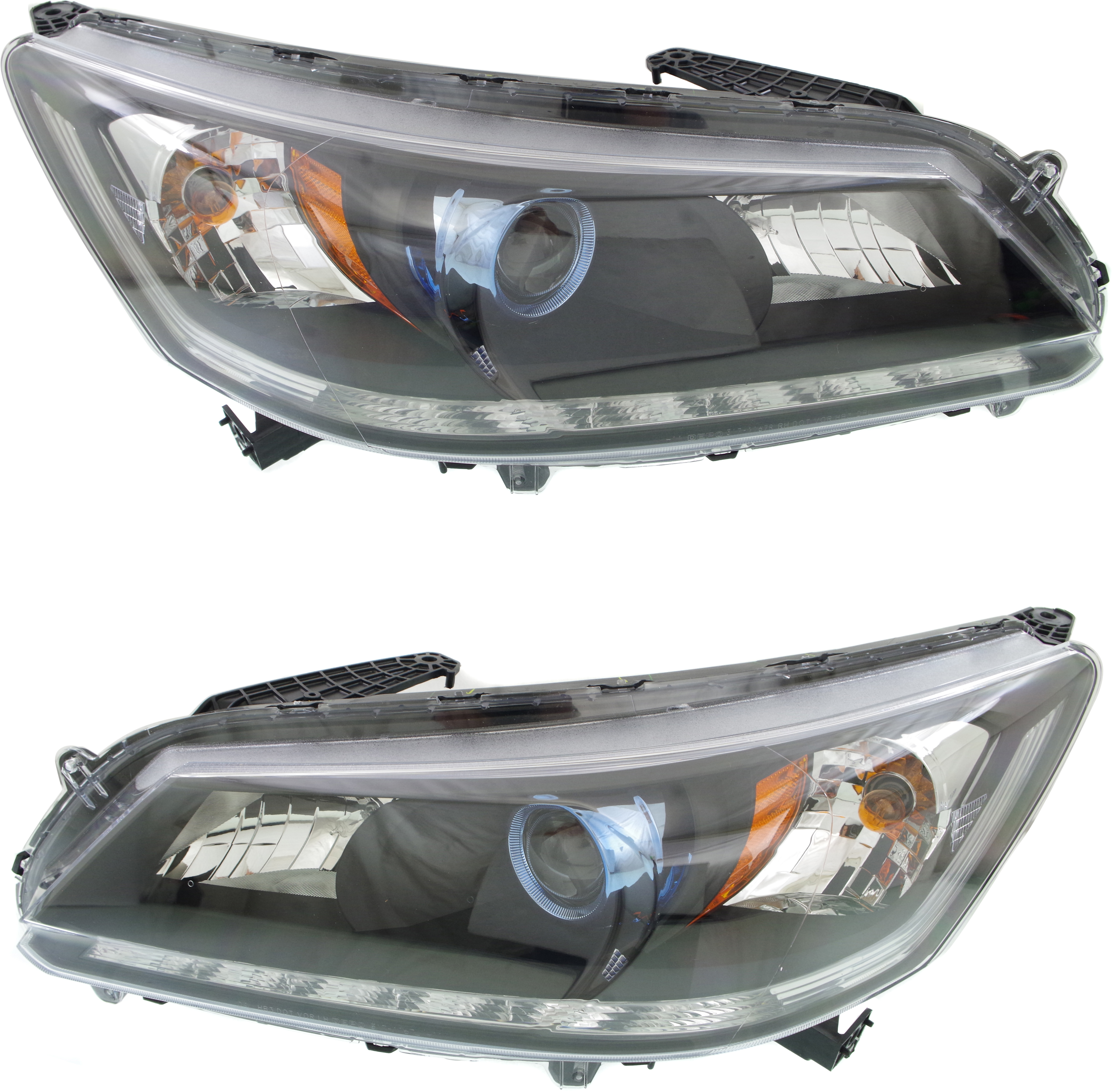 AM ACCORD 14-15 HEAD LAMP RH AND LH Assembly Halogen Hybrid Model Sedan CAPA SKU SET REPH100365Q Partslink HO2502166C HO2503166C OEM 33100T3WA01-33150T3WA01