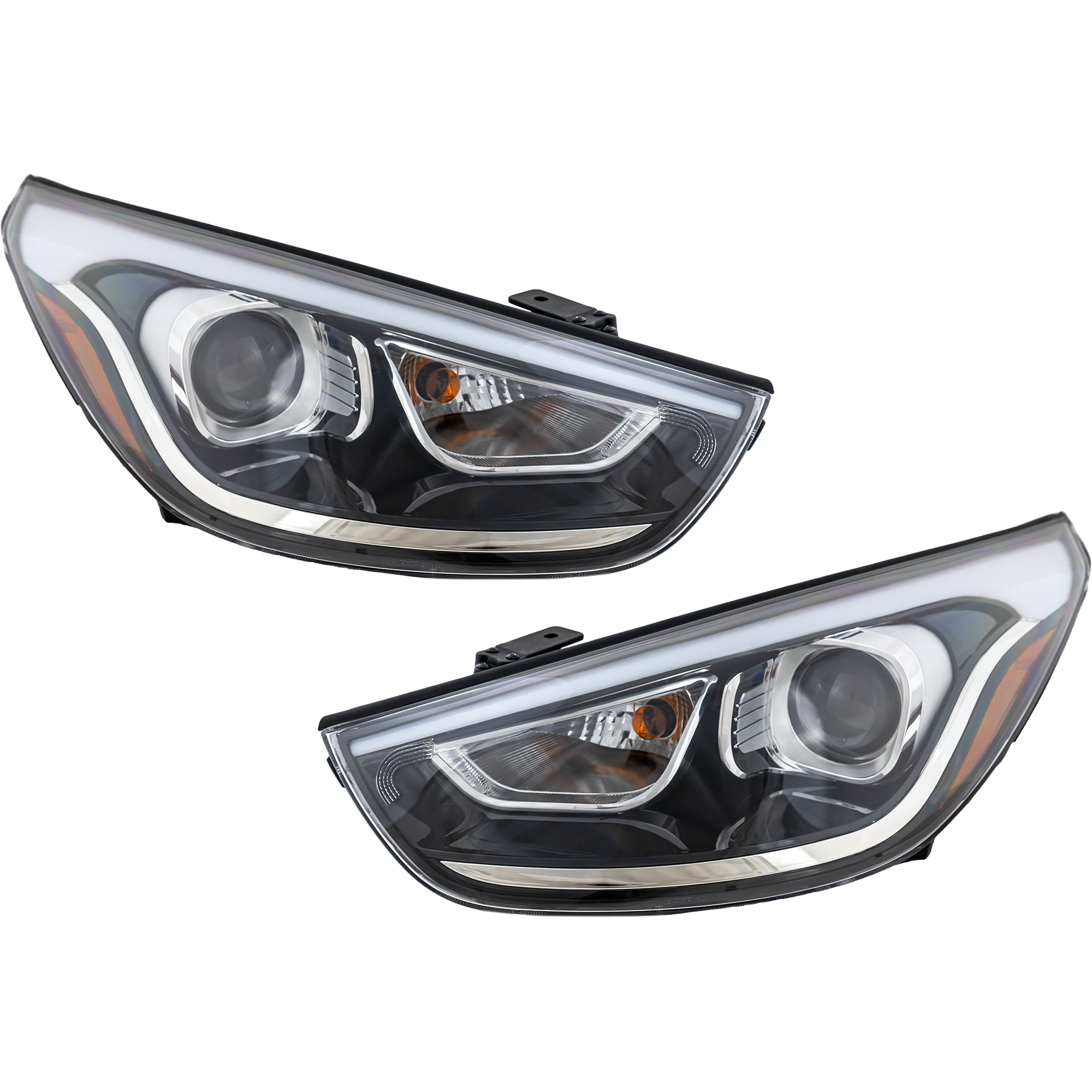 AM TUCSON 14-15 HEAD LAMP RH AND LH Assembly Halogen CAPA SKU SET REPH100377Q Partslink HY2503185C HY2502185C OEM 921022S640-921012S640