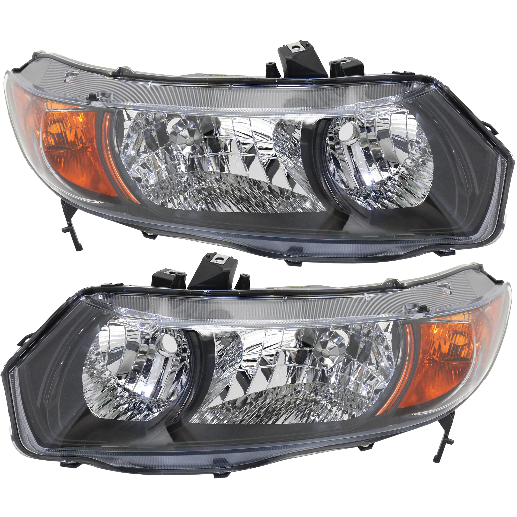 AM CIVIC 06-07 HEAD LAMP RH AND LH Lens and Housing Halogen Auto 5 Speed Manual Trans Coupe SKU SET REPH100381 Partslink HO2519111 HO2518111 OEM 33101SVAA02-33151SVAA01