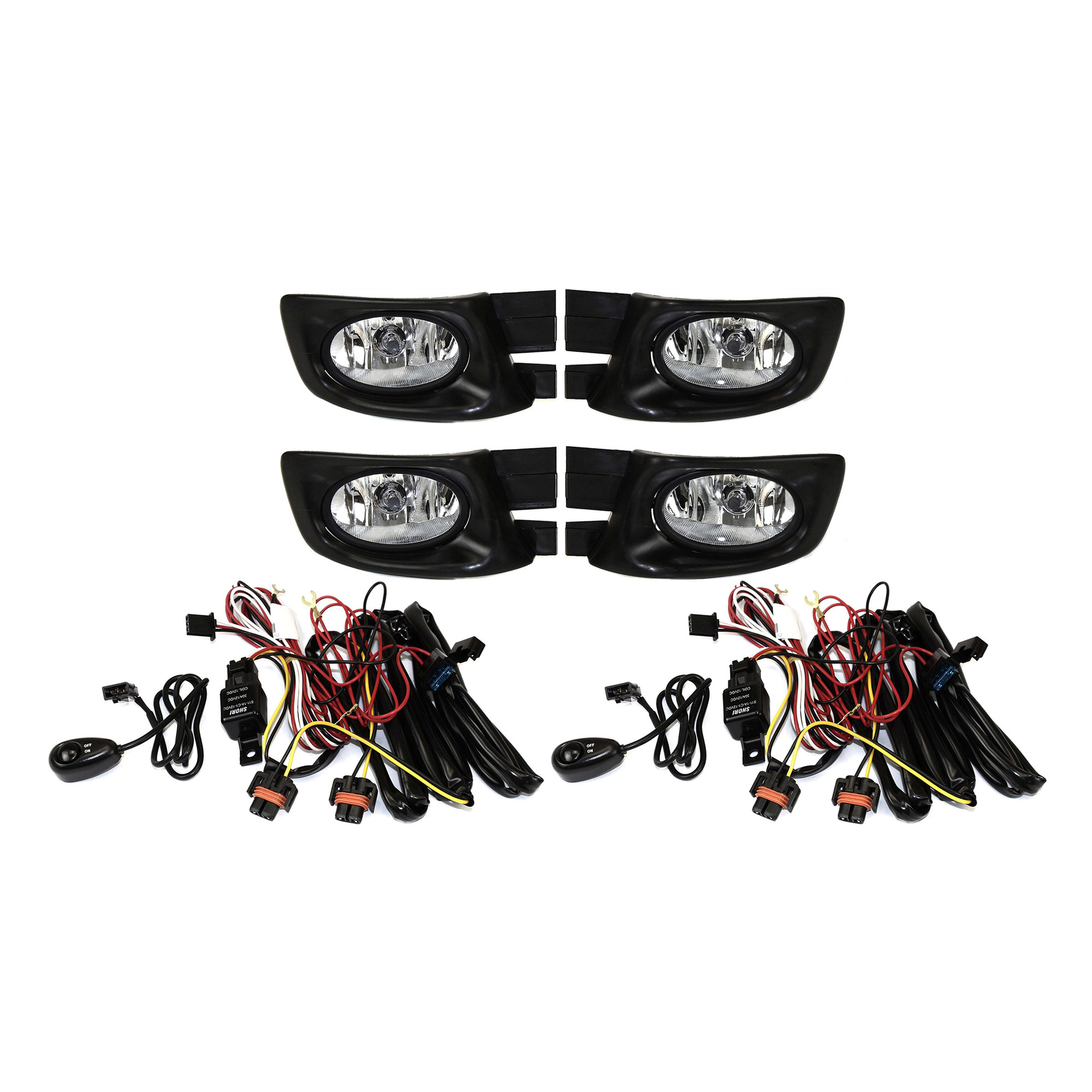 AM ACCORD 03-05 FRONT FOG LAMP RH AND LH Set of 4 Assembly Dealer Installed Sedan SKU SET REPH100802-2 Partslink HO2591100 OEM 08V31SDA101