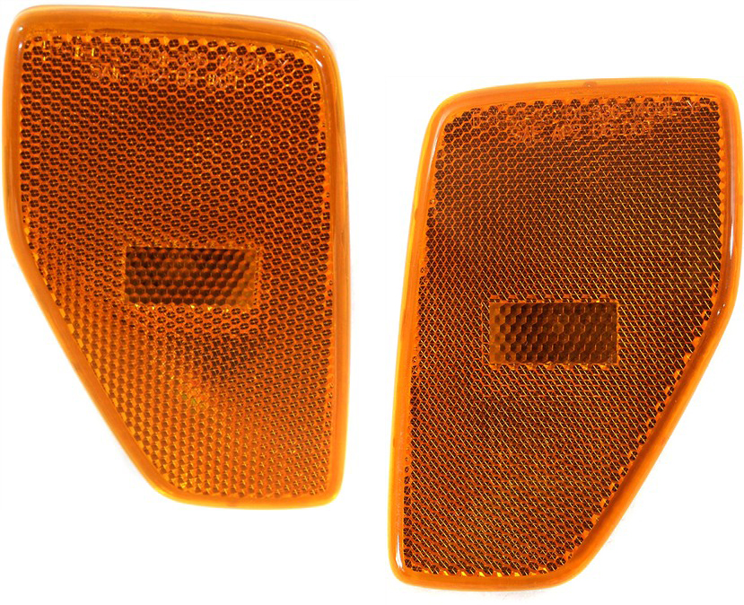 AM H3-06-10 FRONT SIDE MARKER LAMP RH AND LH Assembly SKU SET REPH104501 Partslink HU2551100 HU2550100 OEM 15873639-15873638