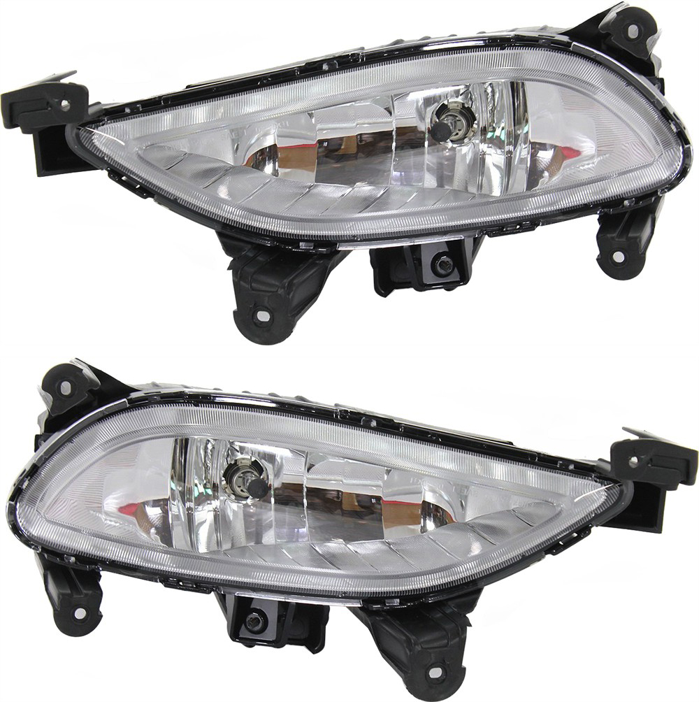 AM SONATA 11-13 FRONT FOG LAMP RH AND LH Assembly Exc. Hybrid Models CAPA SKU SET REPH107543Q Partslink HY2593134C HY2592134C OEM 922023Q000-922013Q000