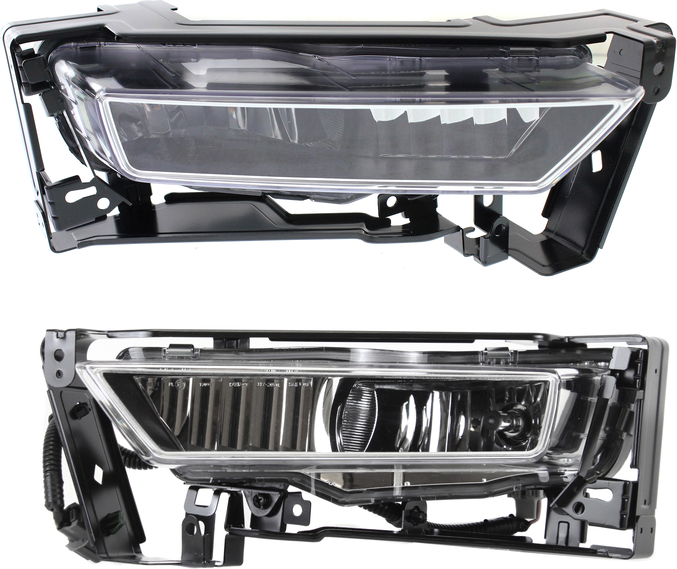 AM ACCORD 13-15 FRONT FOG LAMP RH AND LH Assembly w Chrome Bezel Border Exc. Hybrid Model Sedan SKU SET REPH107559 Partslink HO2593132 HO2593138 HO2592132 HO2592138 OEM 33900T2AA01-33900T2AA11-33950T