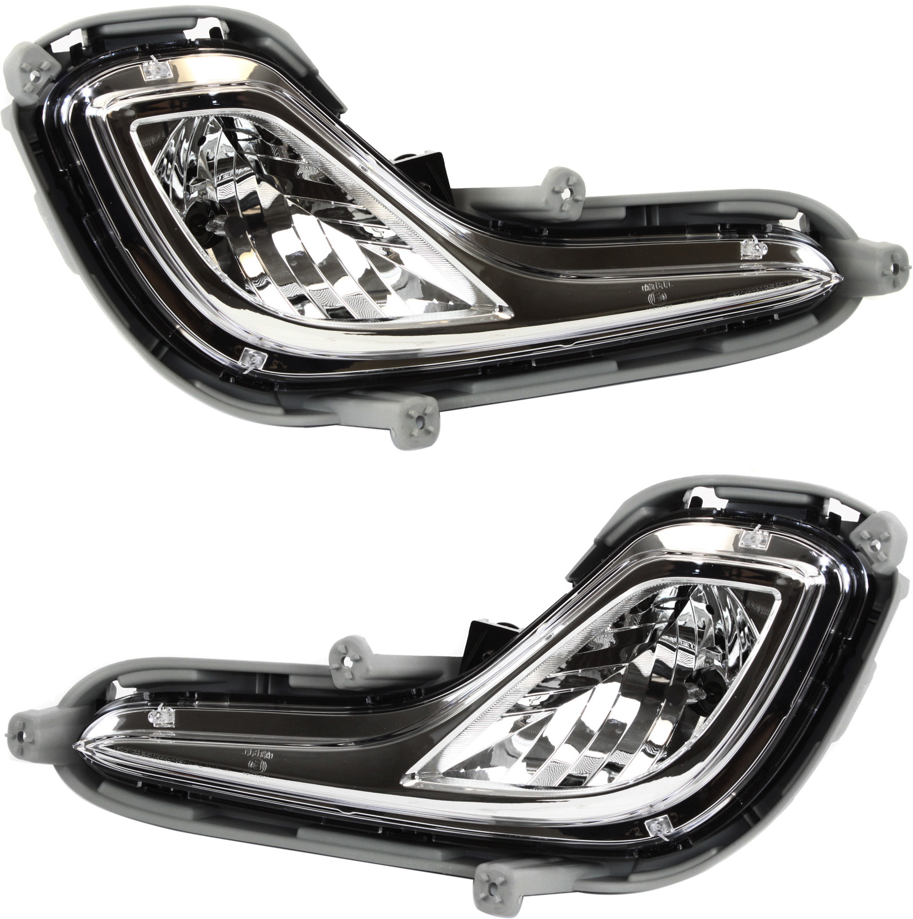 AM ACCENT 12-17 FRONT FOG LAMP RH AND LH Assembly Hatchback Sedan CAPA SKU SET REPH107567Q Partslink HY2592139C HY2593139C OEM 922011R010-922021R000