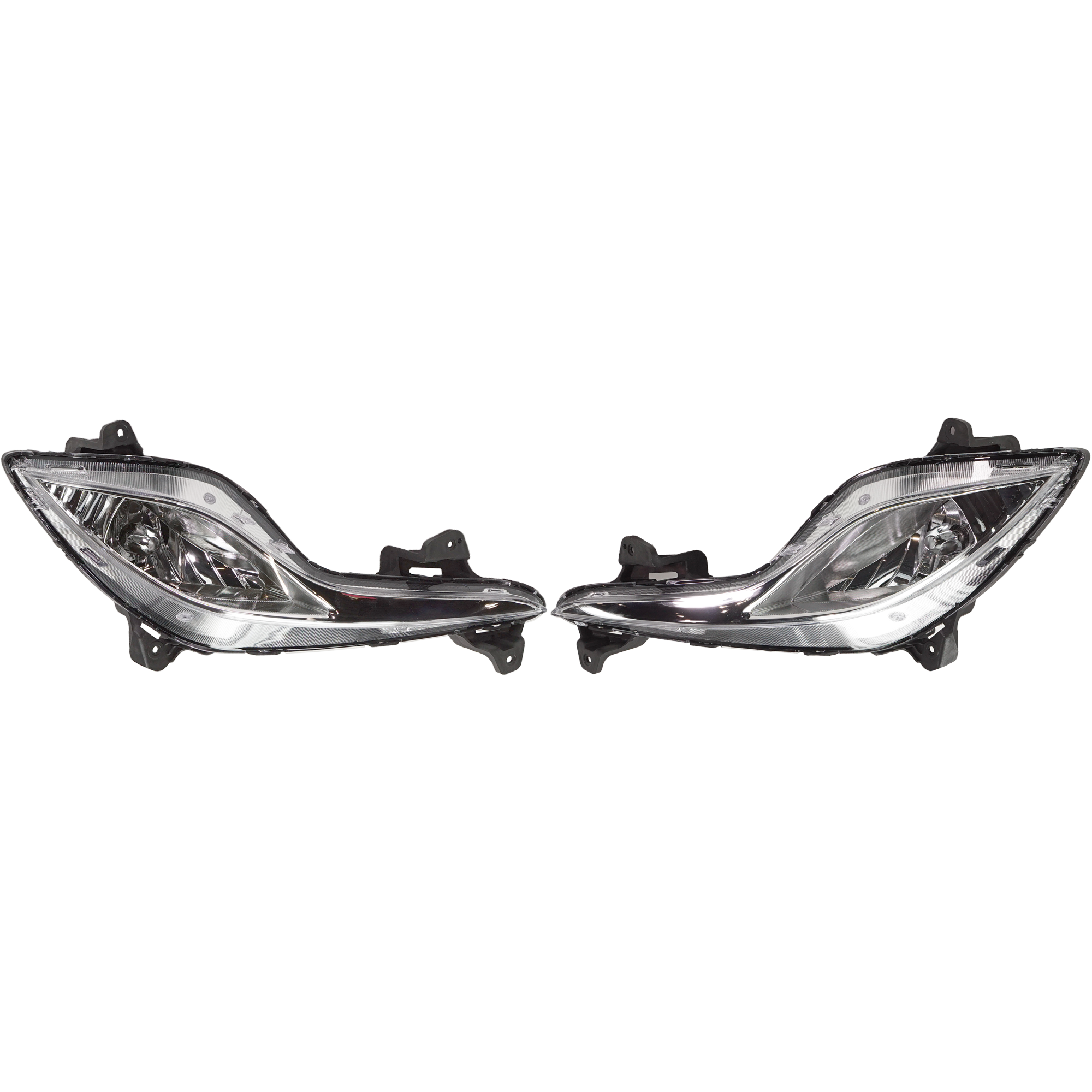 AM SONATA 11-15 FRONT FOG LAMP RH AND LH Assembly Hybrid Model SKU SET REPH107709 Partslink HY2593151 HY2592151 OEM 922024R000-922014R000