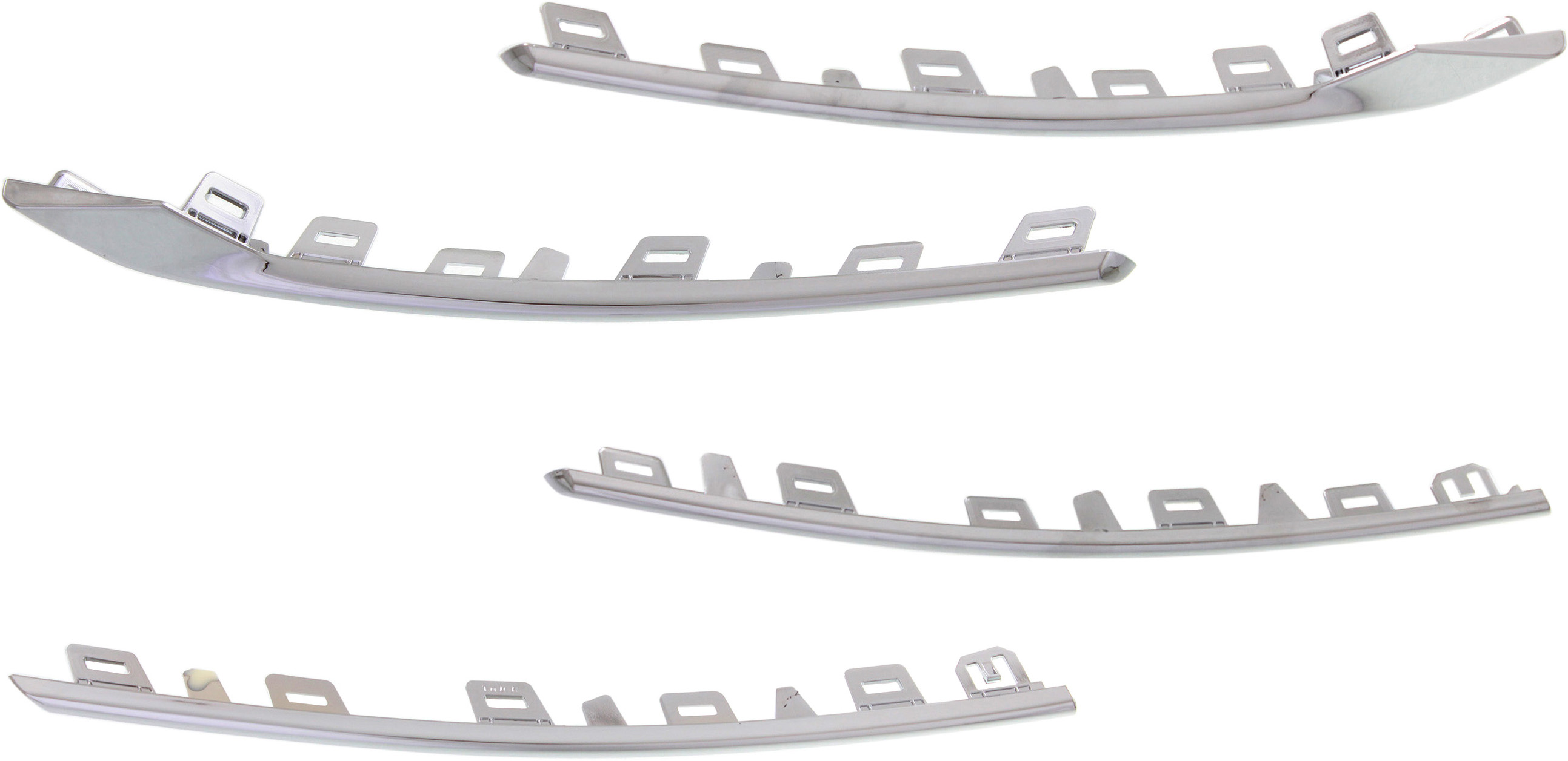 AM ODYSSEY 14-17 FRONT BUMPER MOLDING RH AND LH Set of 4 Upper and Lower Fog Light Cover Molding Chrome SKU SET REPH108009-4 Partslink HO1046100 HO1046101 HO1047100 HO1047101 OEM 71113TK8A50-71114TK8A50-71118T