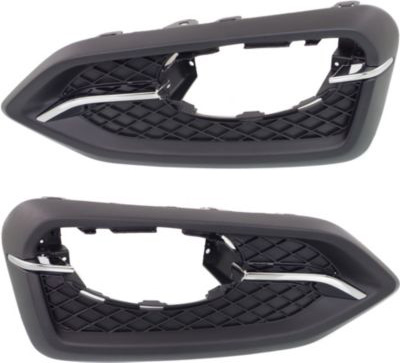AM CIVIC 14-15 FRONT FOG LAMP MOLDING RH AND LH Black and Chrome Coupe SKU SET REPH108017 Partslink HO1038121 HO1039121 OEM 71106TS8A61-71107TS8A61