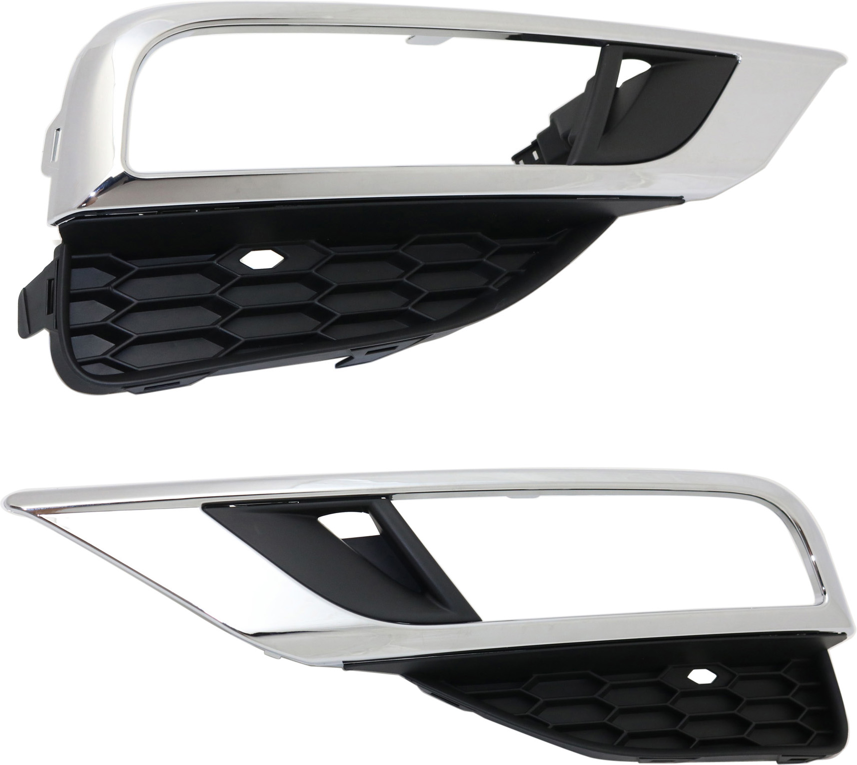 AM CR V 15-16 FRONT FOG LAMP MOLDING RH AND LH Chrome w Fog Light Holes SKU SET REPH108021 Partslink HO1039124 HO1038124 OEM 71103T1WA00-71108T1WA00