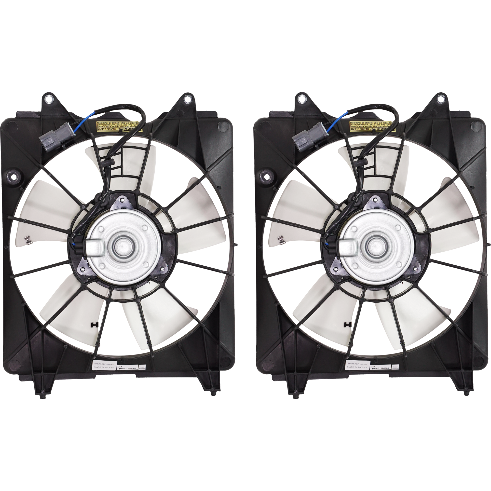 AM CIVIC 06-11 RADIATOR AND A C CONDENSER FAN ASSEMBLY SKU SET REPH190901-2 Partslink HO3112124 HO3115143 OEM 19030RMXA51 PFM 38611RMXA51-38