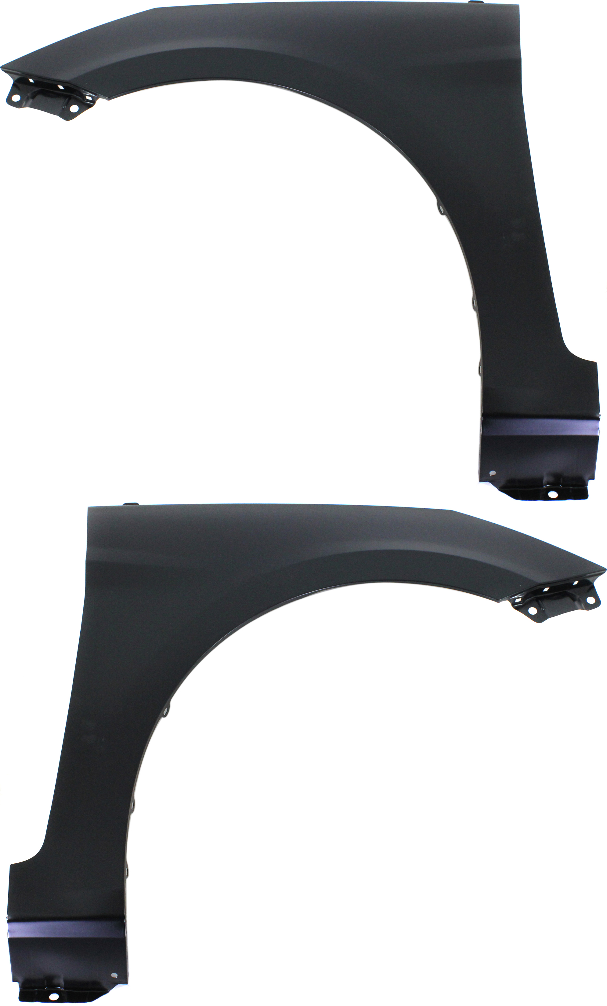 AM ACCENT 12-17 FRONT FENDER RH AND LH Primed Hatchback Sedan From 4-1-11 w o Side Lamp Hole CAPA SKU SET REPH220173Q Partslink HY1240154C HY1241154C OEM 663111R350-663211R350