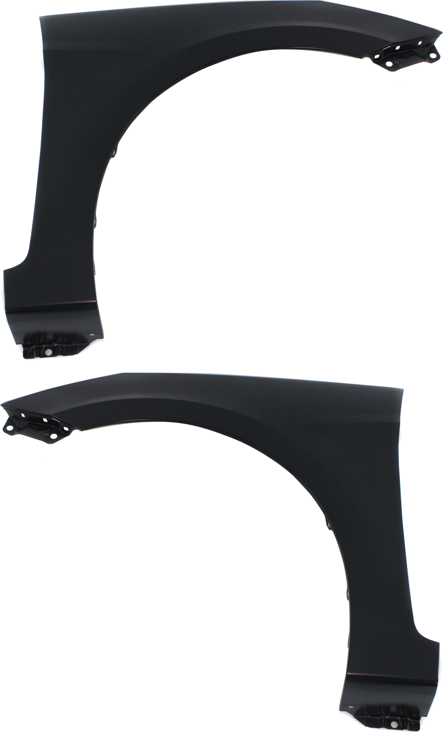 AM ACCENT 12-17 FRONT FENDER RH AND LH Primed Hatchback Sedan From 4-1-11 w o Side Lamp Hole SKU SET REPH220173 Partslink HY1240154 HY1241154 OEM 663111R350-663211R350