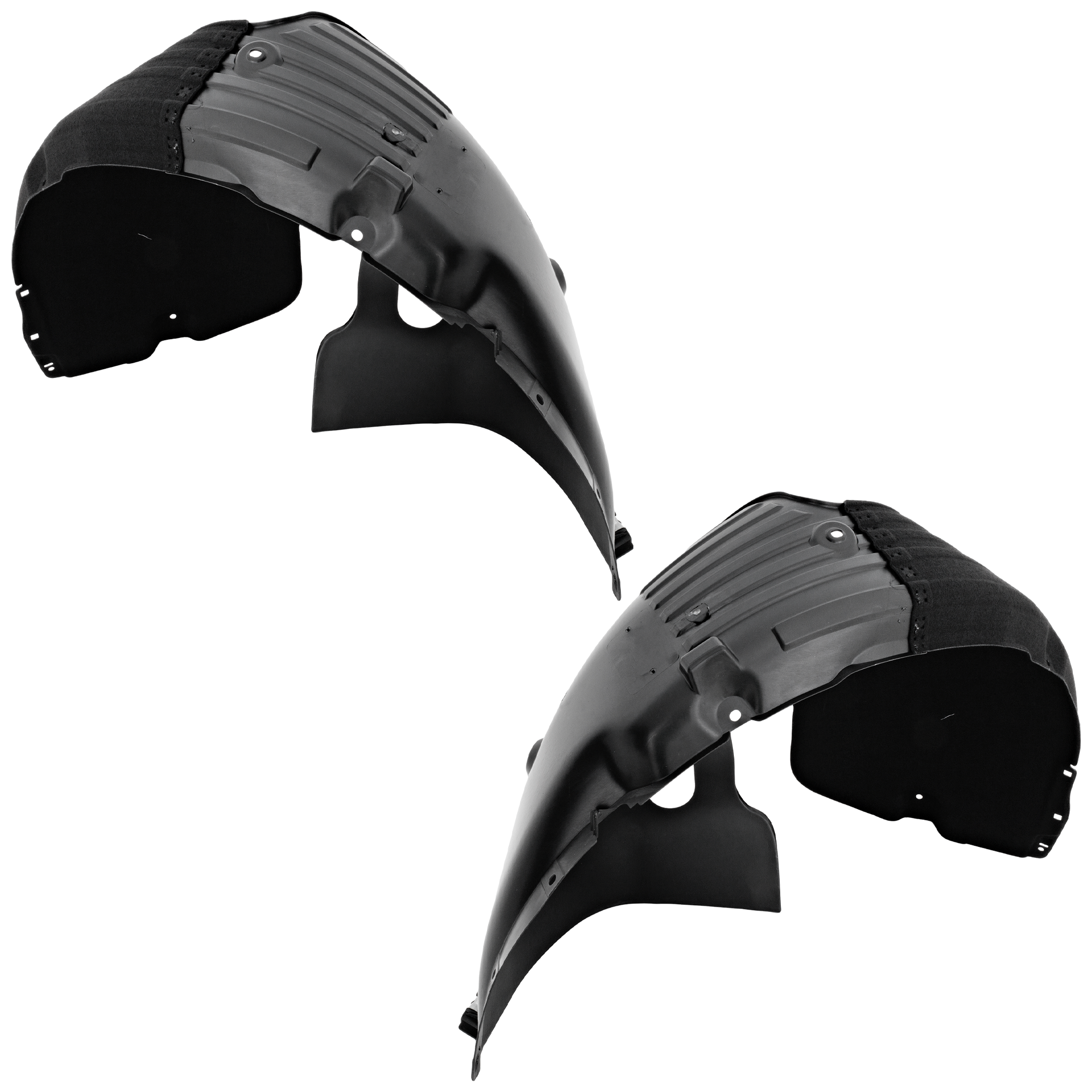 AM SONATA 15-17 FRONT FENDER LINER RH AND LH Exc. Limited 2.4L Eng Sport Ultimate Hybrid Models CAPA SKU SET REPH222307Q Partslink HY1248154C HY1249154C OEM 86811C2000-86812C2000