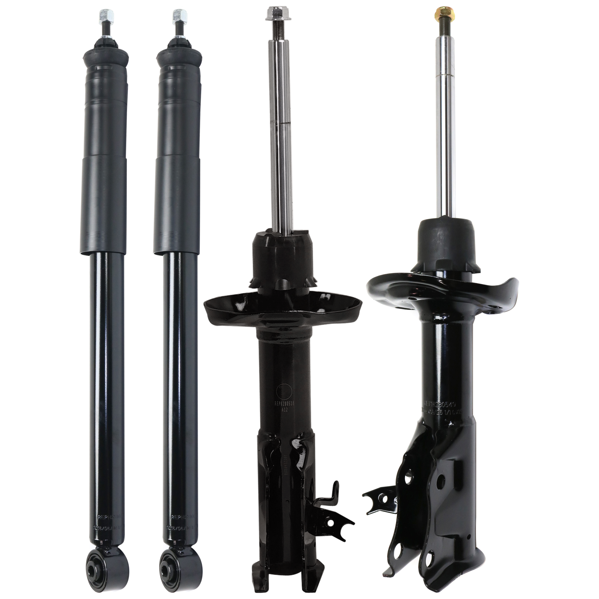 AM CIVIC 06-11 FRONT AND REAR SHOCK AND BARE STRUT RH AND LH Gas Charged Twin tube Coupe Set of 4 SKU SET REPH280549-4 OEM 51605SNXA01-51605SNAA03-51606S