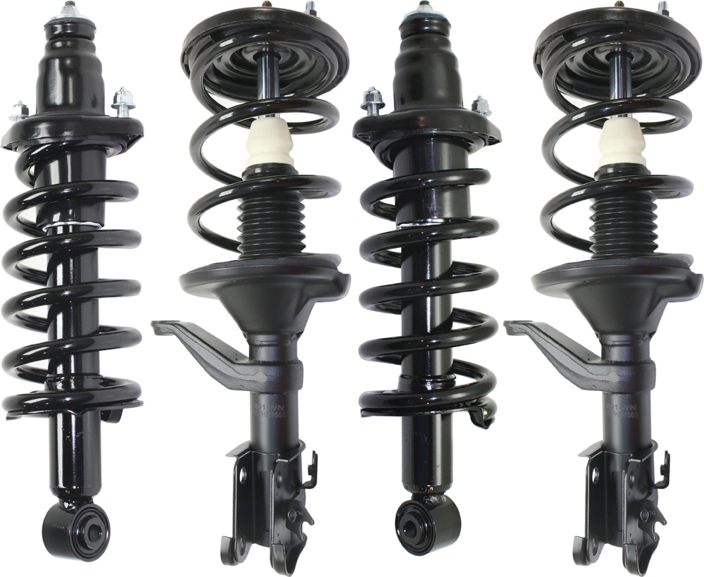 AM CR V 02-06 FRONT AND REAR FULLY LOADED STRUT RH AND LH Gas Charged Twin tube Set of 4 SKU SET REPH280565-4 OEM 51605S9AA05-51605S9AA22-51606S