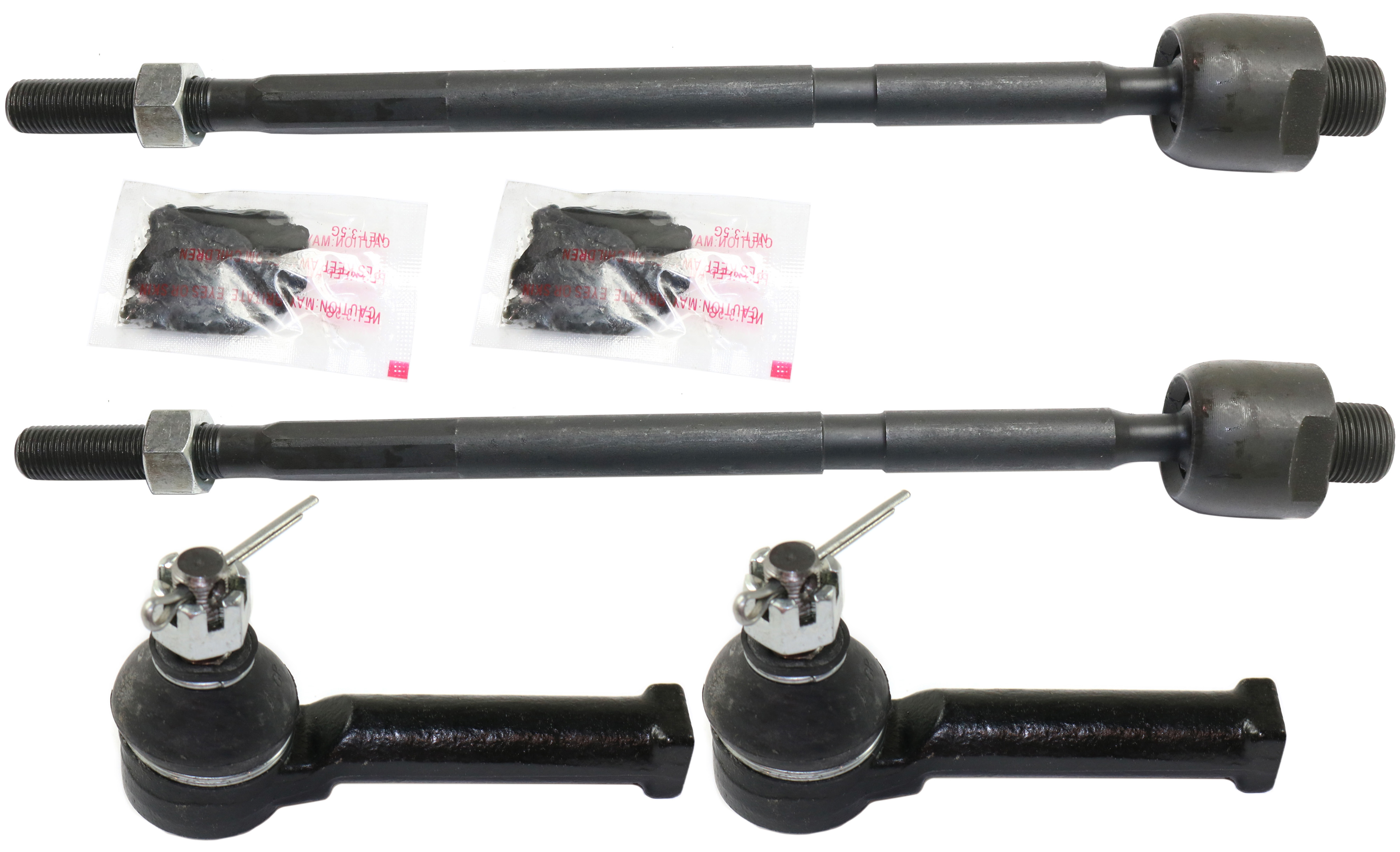 AM CR V 07-11 FRONT TIE ROD END RH AND LH Inner and Outer SKU SET REPH282120-4 Partslink HO4521100 OEM 53010SWAA01-53540SWAA02