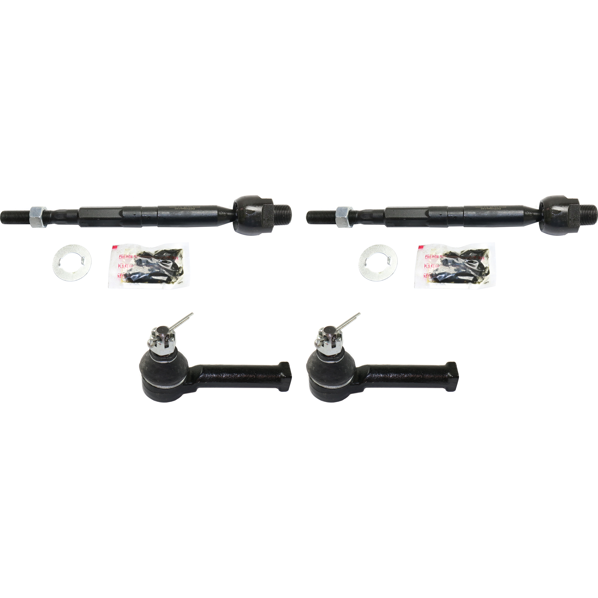 AM CR V 07-11 PRELUDE 92-96 FRONT TIE ROD END RH AND LH Inner and Outer North American Built Set of 4 SKU SET REPH282140 Partslink HO4521100 OEM 53010SXSA02-53540SWAA02