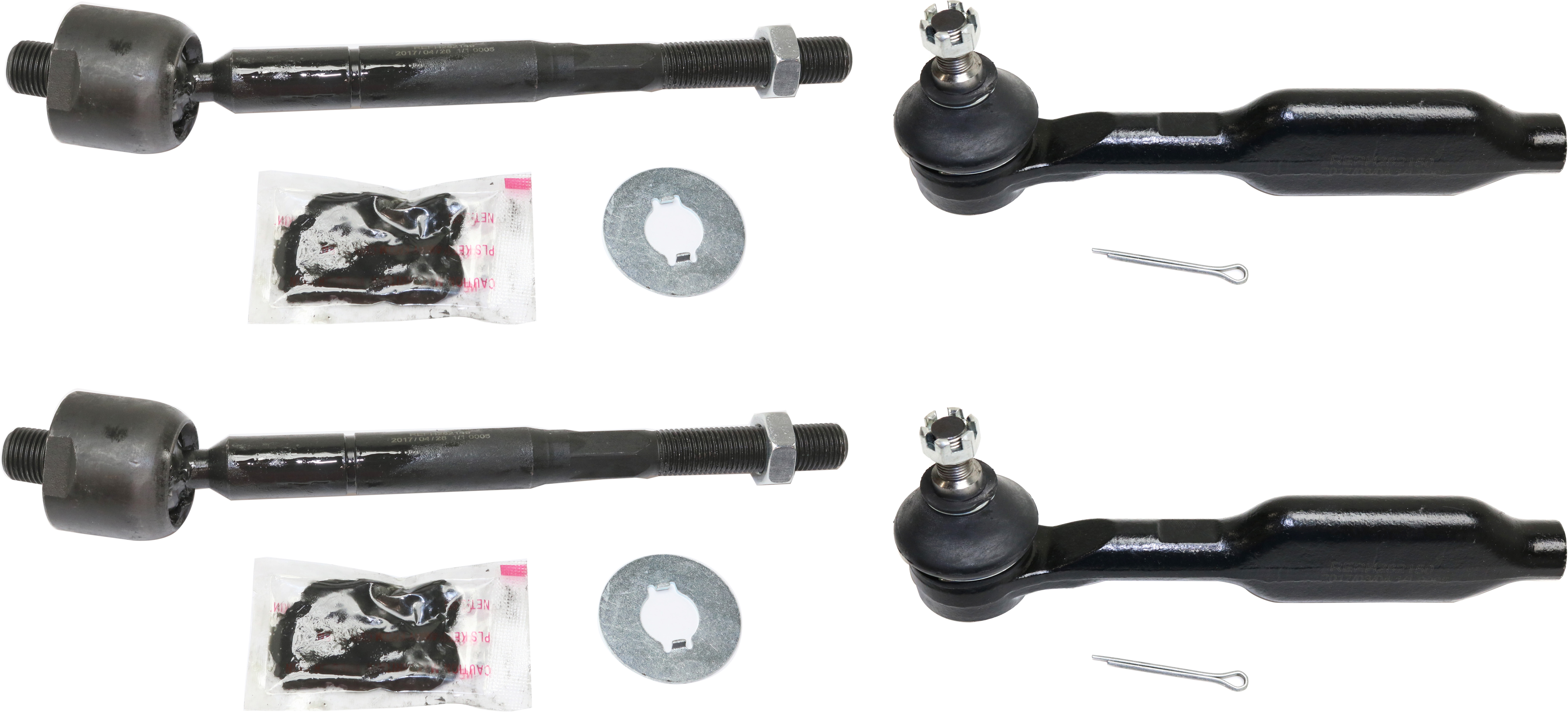 AM ODYSSEY 05-09 FRONT TIE ROD END RH AND LH Inner and Outer SKU SET REPH282150-4 OEM 53010SHJA02-53540SHJA51