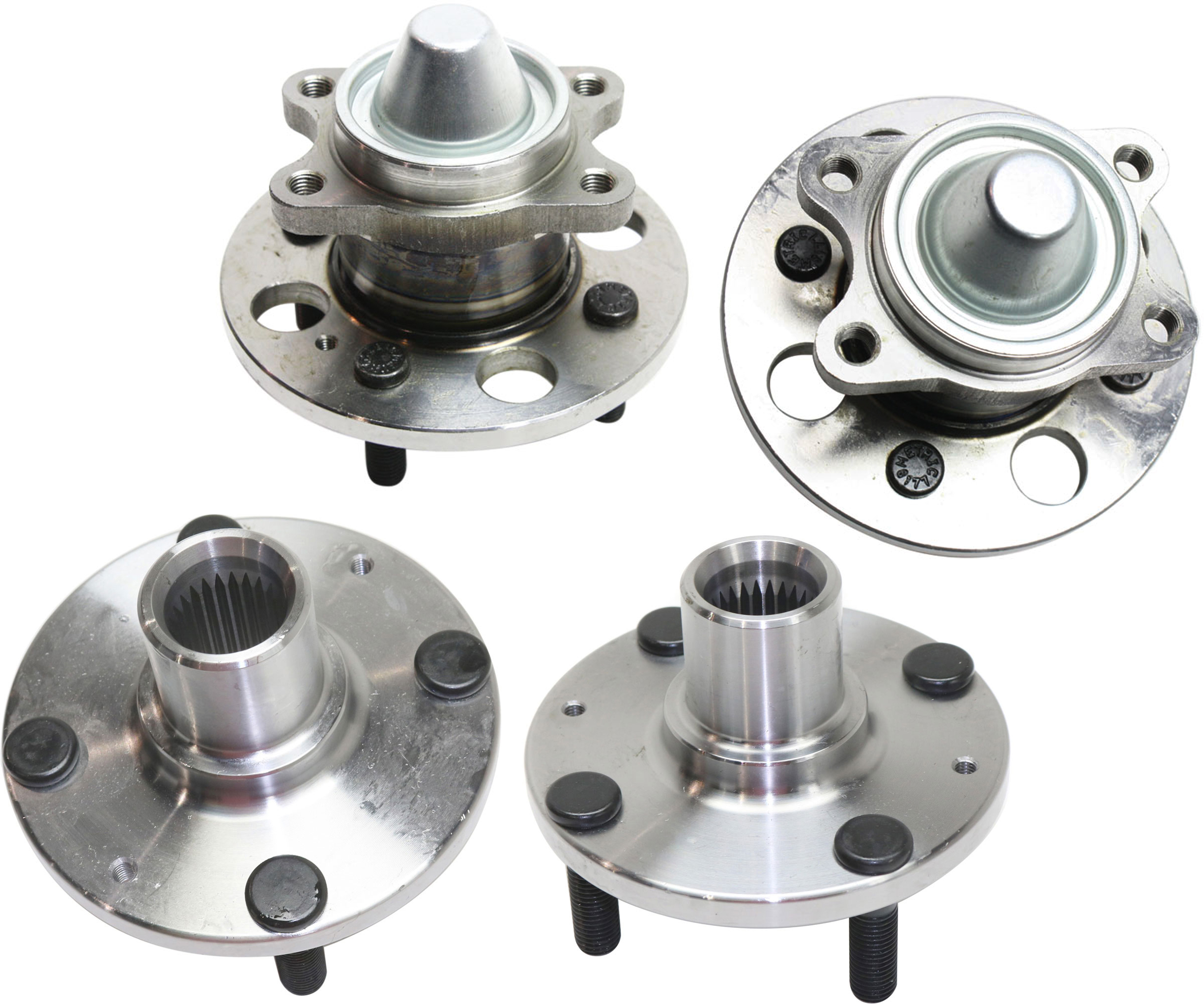 AM ACCENT 00-10 RIO 06-11 FRONT AND REAR HUB ASSEMBLY RH AND LH 4 Studs Non ABS SKU SET REPH283723-4 OEM 5175025000-5175025001 SK930604