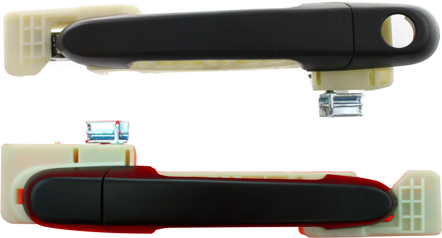 AM ACCENT 06-11 FRONT AND REAR EXTERIOR DOOR HANDLE RH Textured Black Set of 2 SKU SET REPH462101-2 Partslink HY1311118 HY1521114 OEM 826601E000CA 836601E000CA