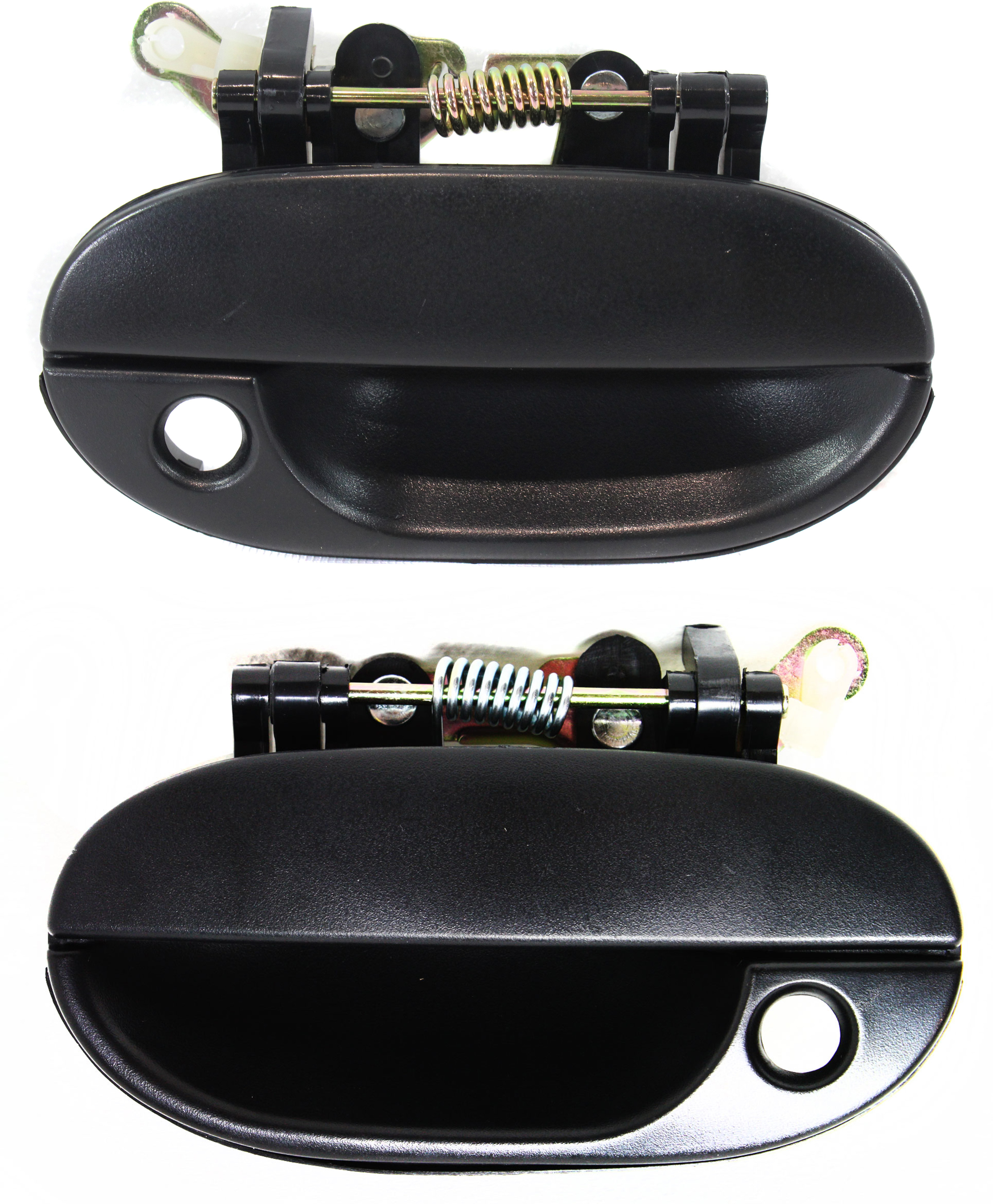AM ACCENT 97-99 EXTERIOR FRONT DOOR HANDLE RH AND LH Textured Black Half Hole From 10-1-97 SKU SET REPH462365 Partslink HY1311116 HY1310116 OEM 8266022001CA 8265022001CA