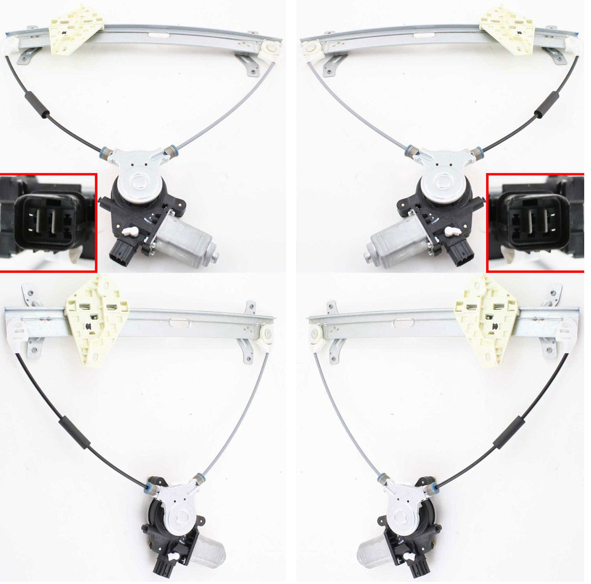 AM ACCORD 03-07 FRONT WINDOW REGULATOR RH AND LH Power w Motor Coupe SKU SET REPH462901 Partslink HO1351117 HO1350117 OEM 72210SDNA03-72250SDNA03