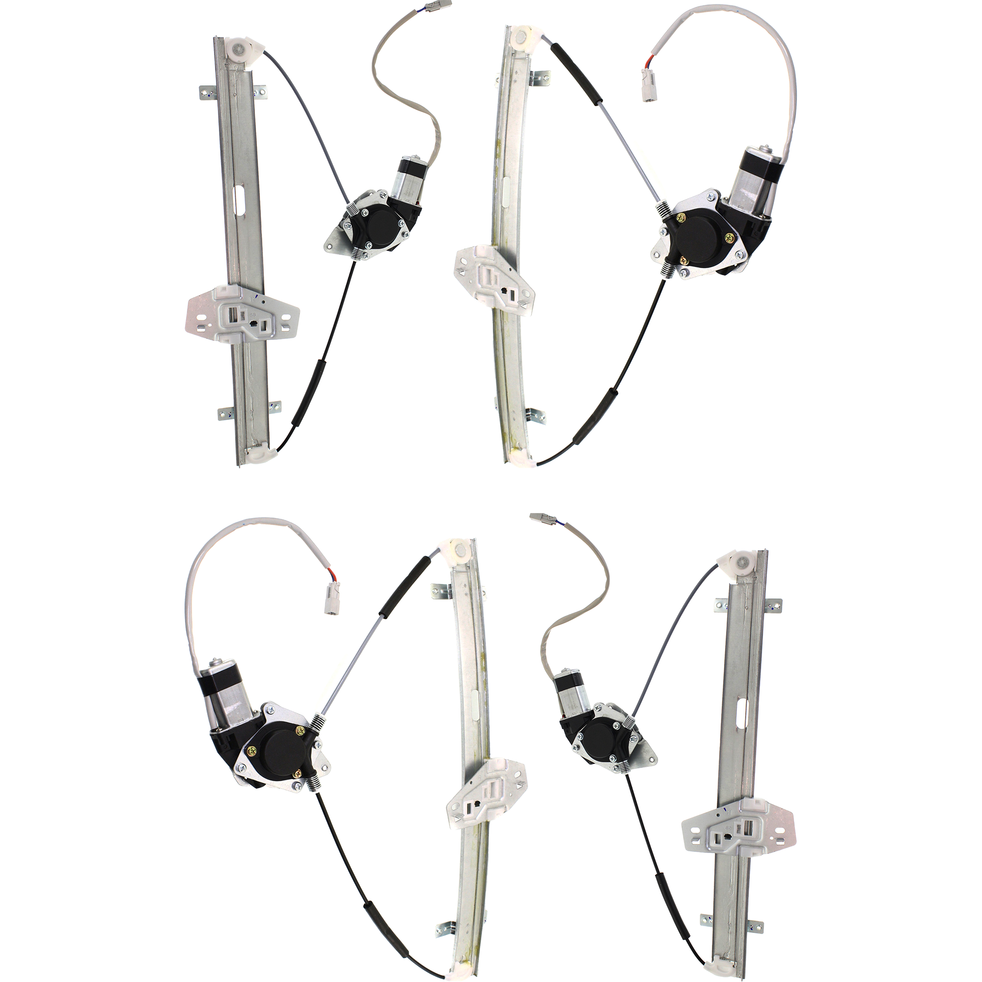 AM PILOT 03-08 FRONT AND REAR WINDOW REGULATOR RH AND LH Power w Motor SKU SET REPH462903-4 Partslink HO1350127 HO1351127 HO1550118 HO1551118 OEM 72210S9VA02-72250S9VA02-72710S