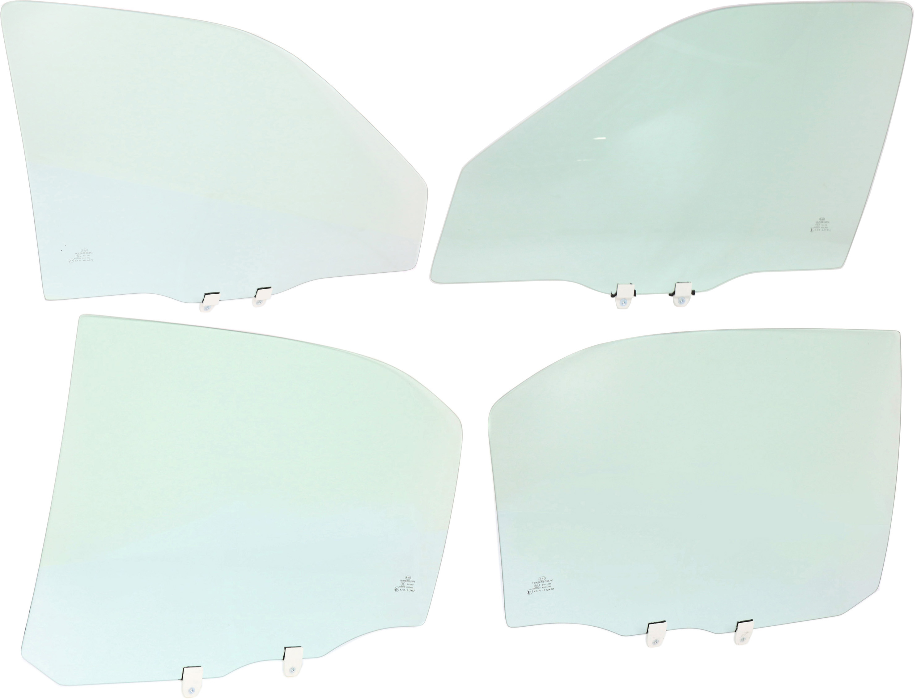 AM HONDA CIVIC 96-00 FRONT AND REAR DOOR GLASS RH AND LH Green Tint 4 Door Sedan SKU SET REPH480113-4 OEM 73300SNAA01 FD05577GTYN 73350S