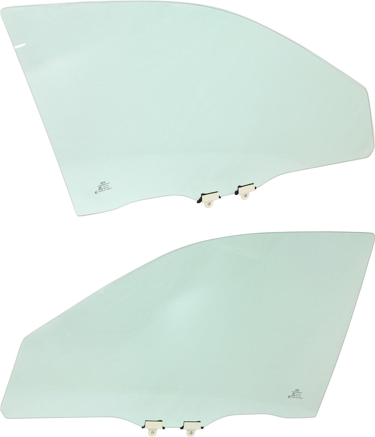 AM HONDA CIVIC 01-05 FRONT DOOR GLASS RH AND LH Green Tint w Clips 4 Door Hybrid Sedan Canada USA Built SKU SET REPH480115 OEM 73300S5D305 FD21060GTYN 73350S