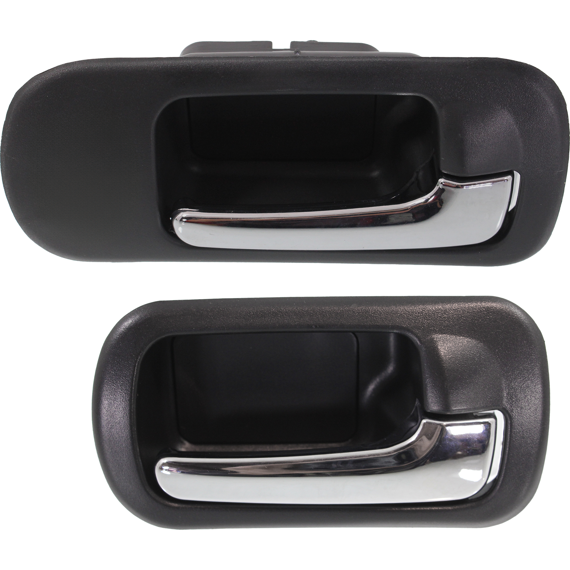 AM CIVIC 01-05 FRONT AND REAR DOOR HANDLE RH Inside Set of 2 Chrome Black Sedan EX LX Hybrid Models SKU SET REPH491505-2 Partslink IDH010038 OEM 72620S5NC01ZA 72120S5A003ZA 72