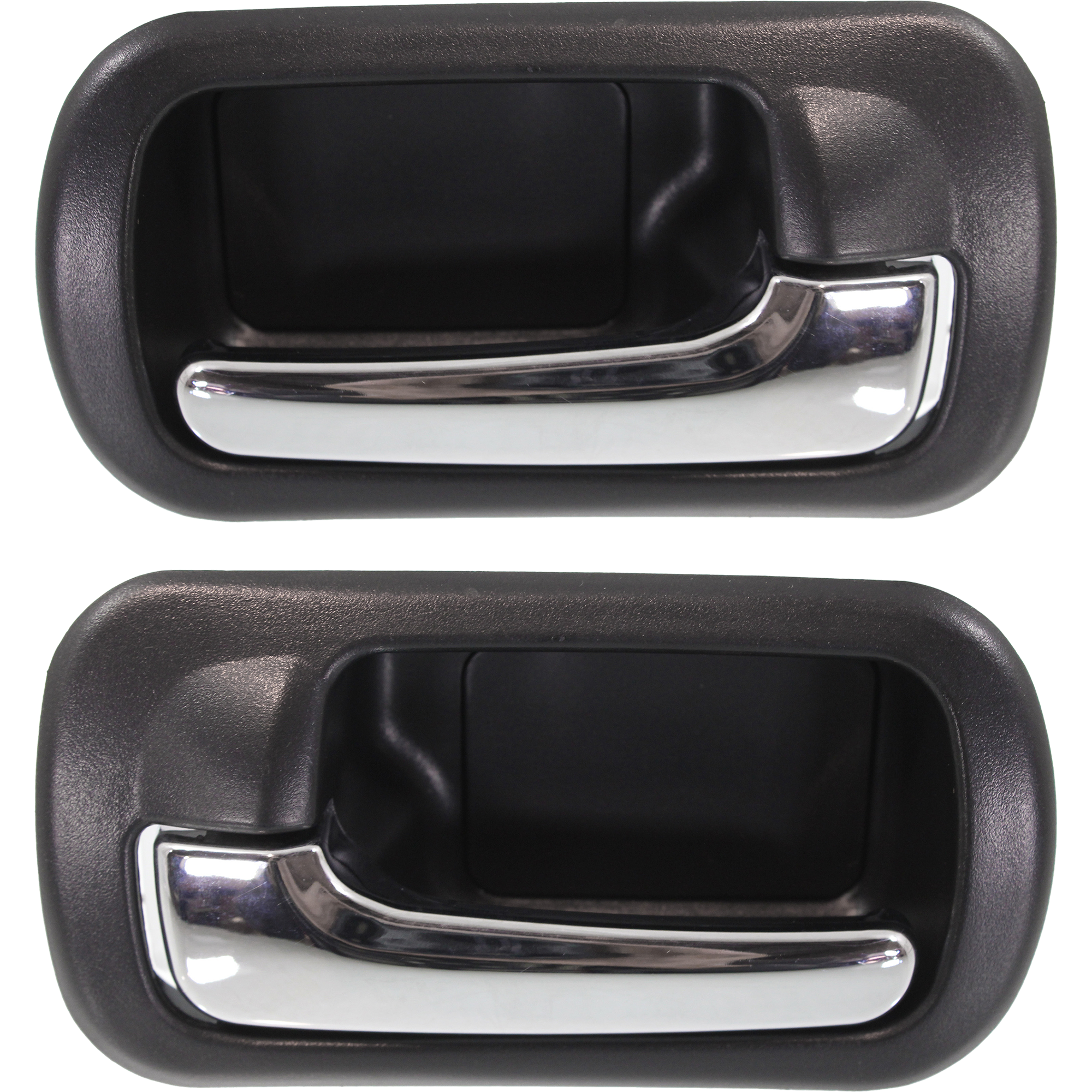 AM CIVIC 01-05 REAR INTERIOR DOOR HANDLE RH AND LH Black Bezel Chrome Lever Sedan EX LX Hybrid Models SKU SET REPH491505 Partslink IDH010038 IDH010037 OEM 72620S5NC01ZA 72660S5NC01ZA