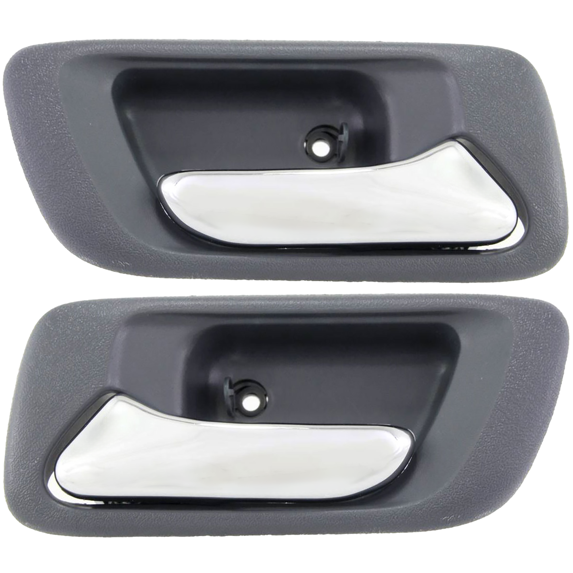 AM ACCORD 98-02 REAR DOOR HANDLE RH and LH Inside Chrome Lever + Gray Housing Sedan w o Hole SKU SET REPH491519 Partslink HO1353104 OEM 72620S84A01ZB HO1553103-72660S