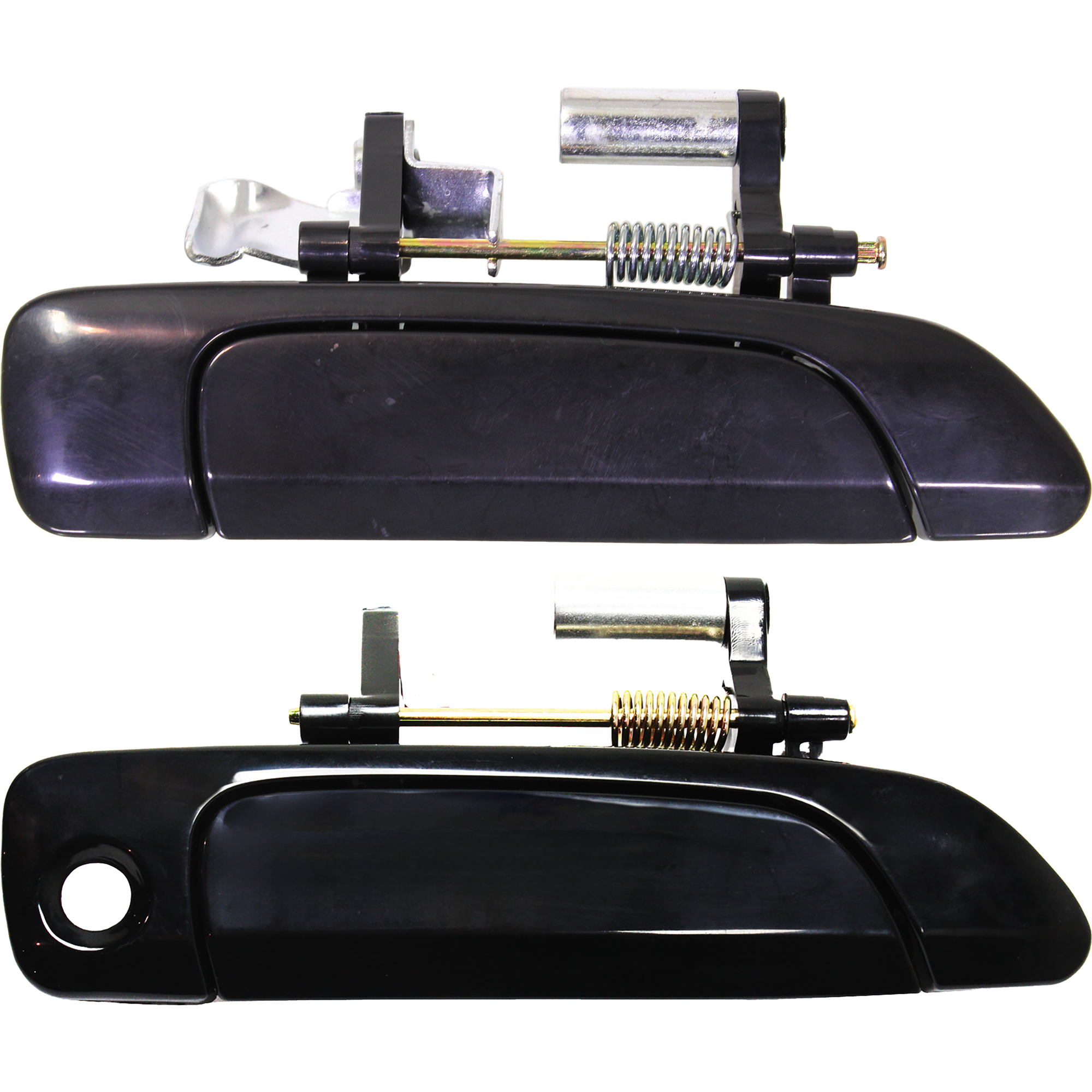 AM CIVIC 01-05 FRONT AND REAR EXTERIOR DOOR HANDLE RH Smooth Black Set of 2 SKU SET REPH491559-2 Partslink FDH010060 OEM 72640S5DA01-72140S5DA02